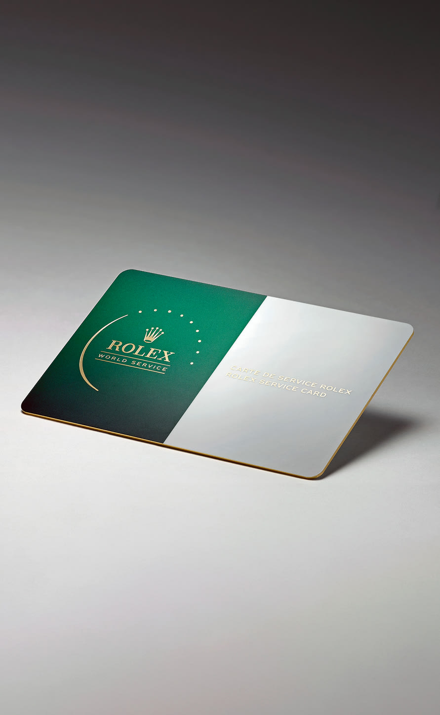Rolex service card