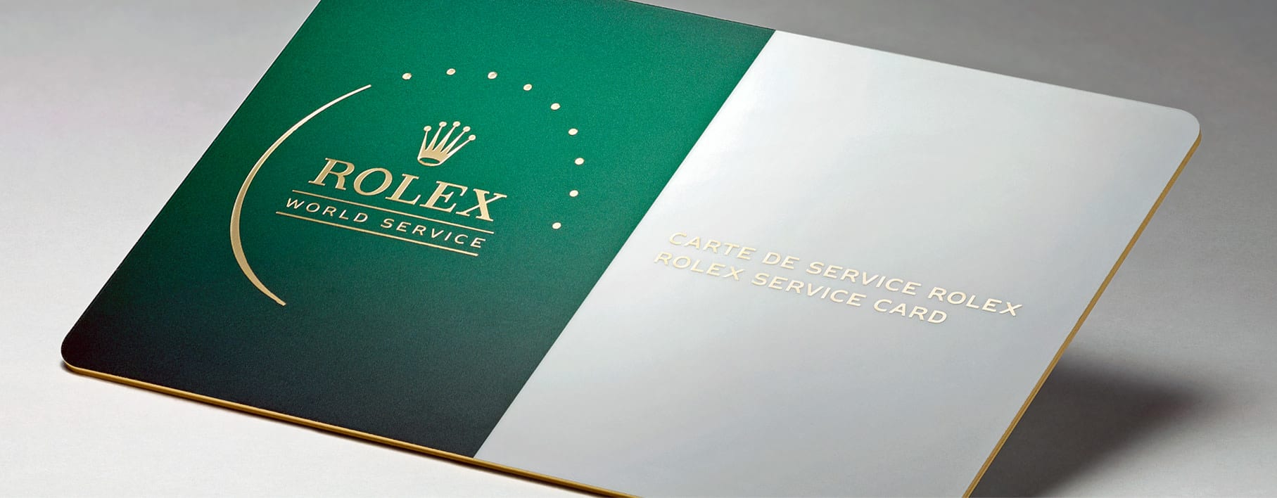 Rolex service card