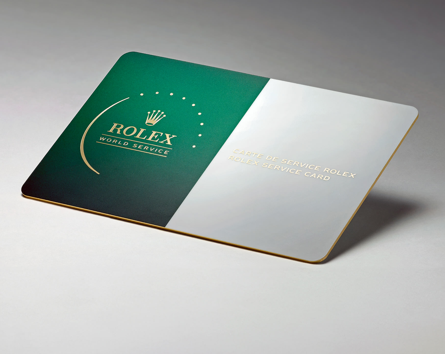 Rolex service card
