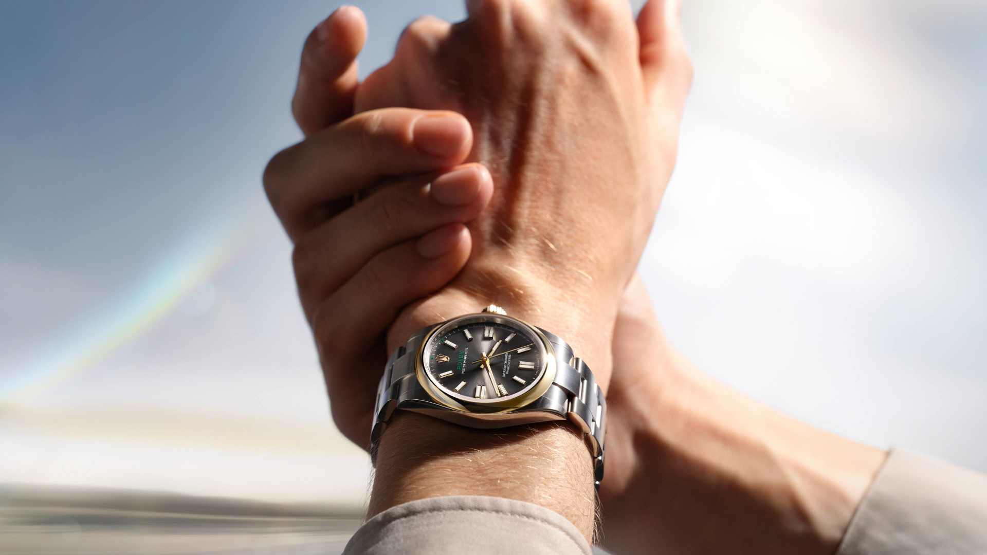 新款蚝式恒动型 41 m134303-0001手腕照片