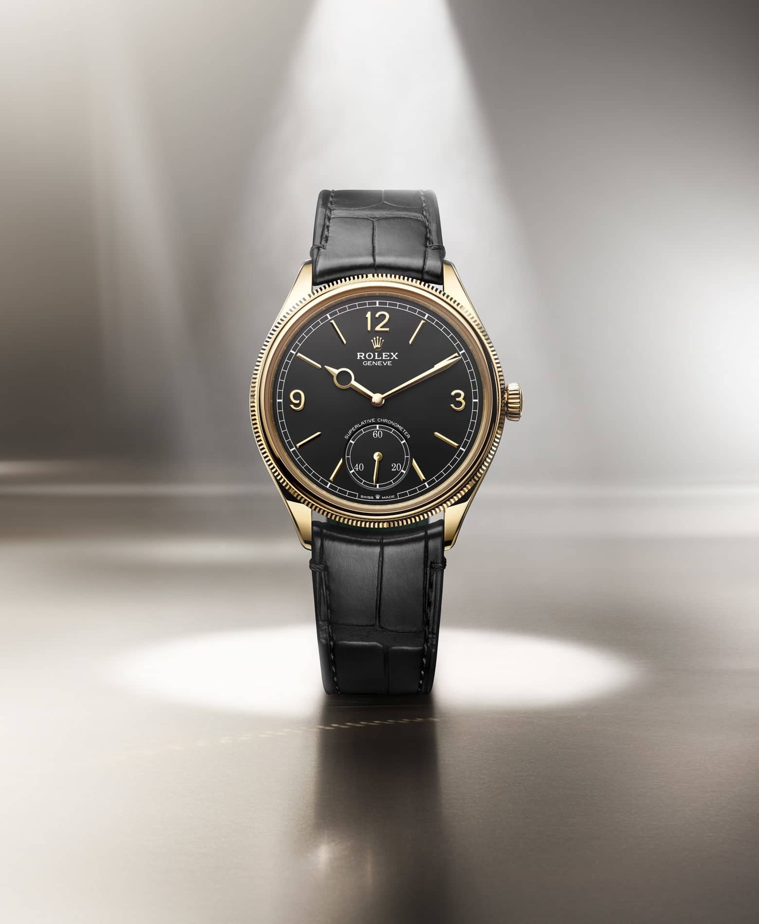 Gold and black dial