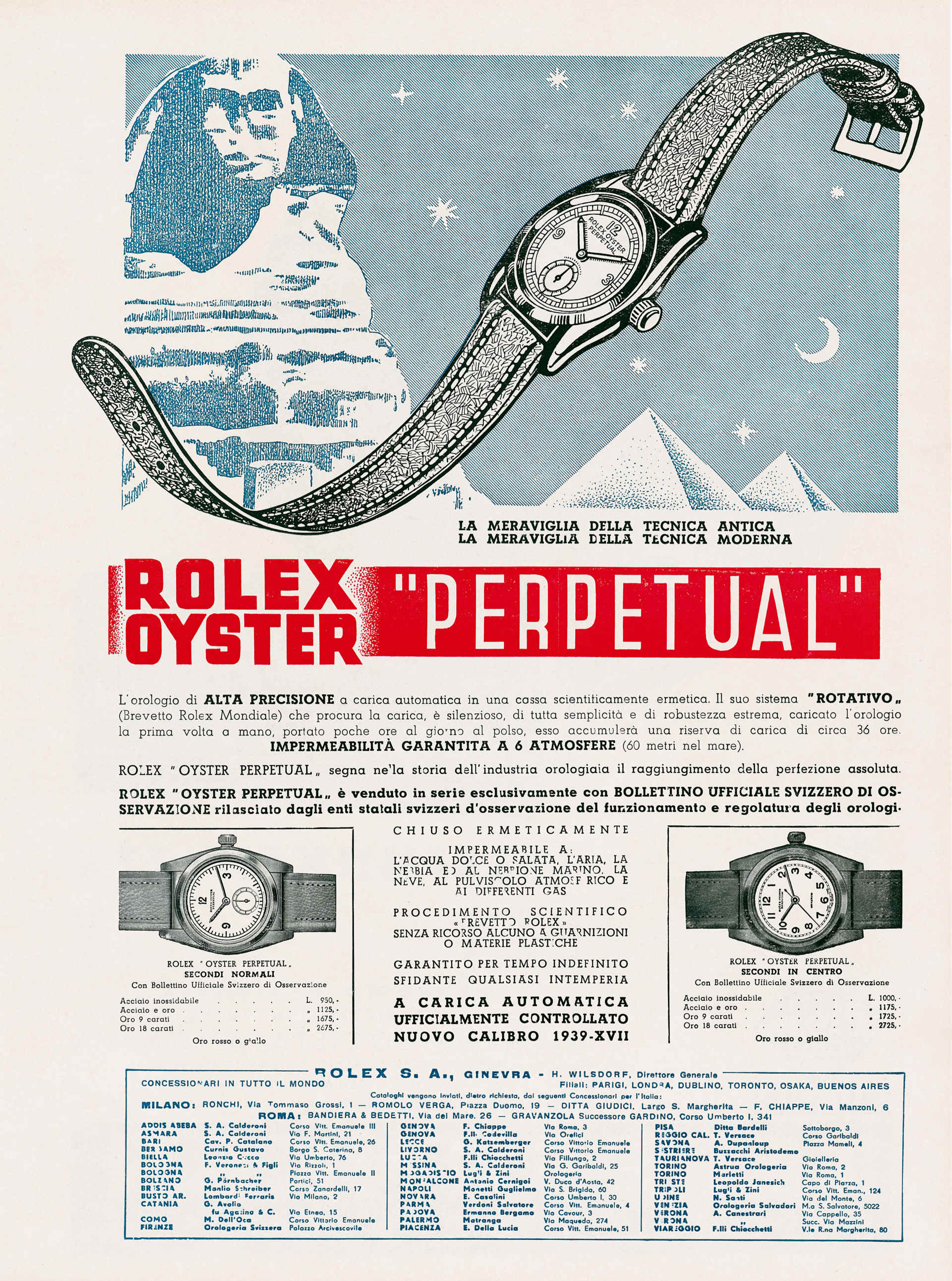 Liberated from manual winding advertisement