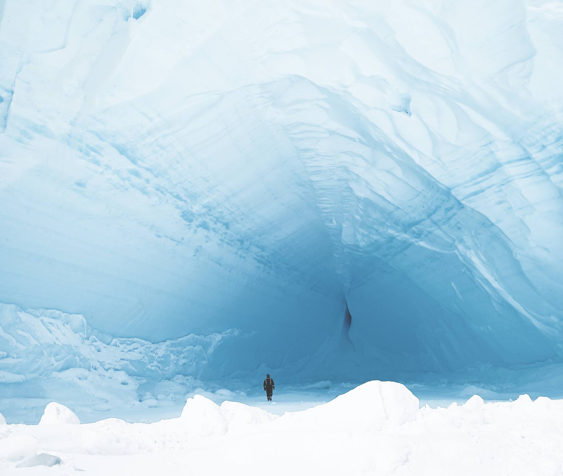 Snowy mountain peak