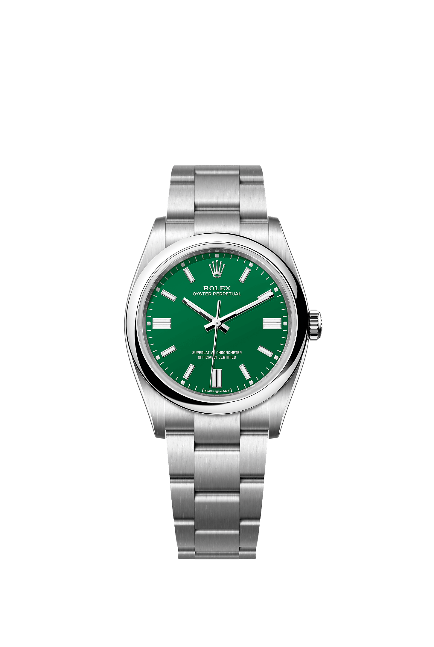 Oyster Perpetual 36, Oyster, 36 mm, Oystersteel, Dial : Green, Rolex