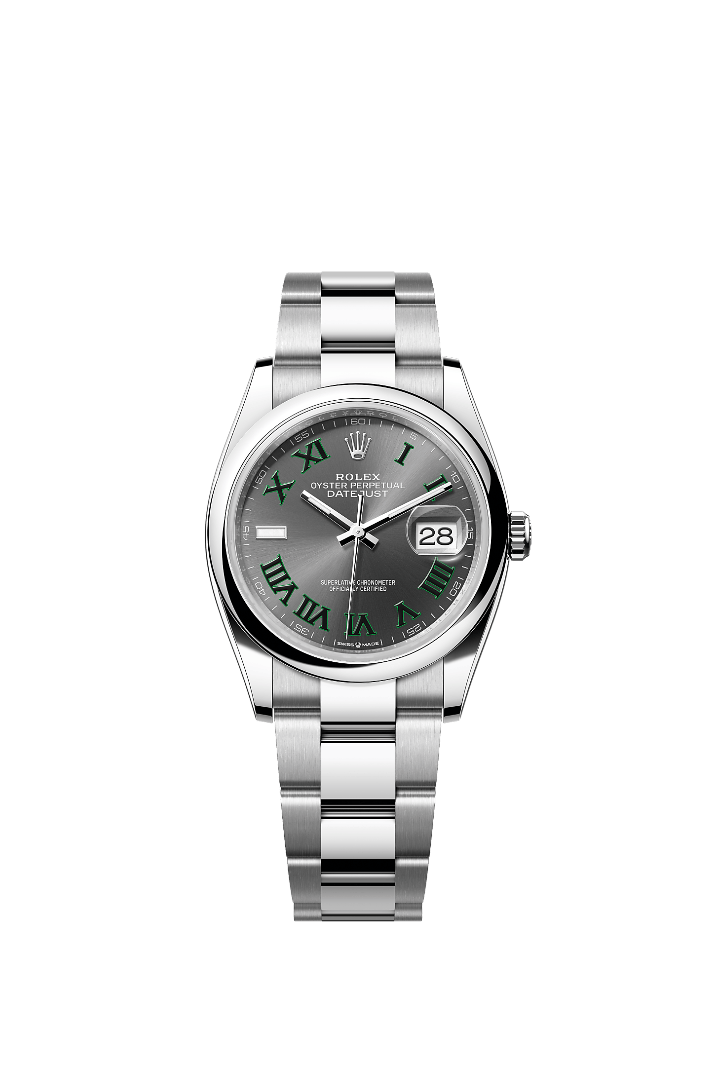 日志型 36, 蚝式，36毫米，蚝式钢, 表盘 : 石板灰色, Rolex