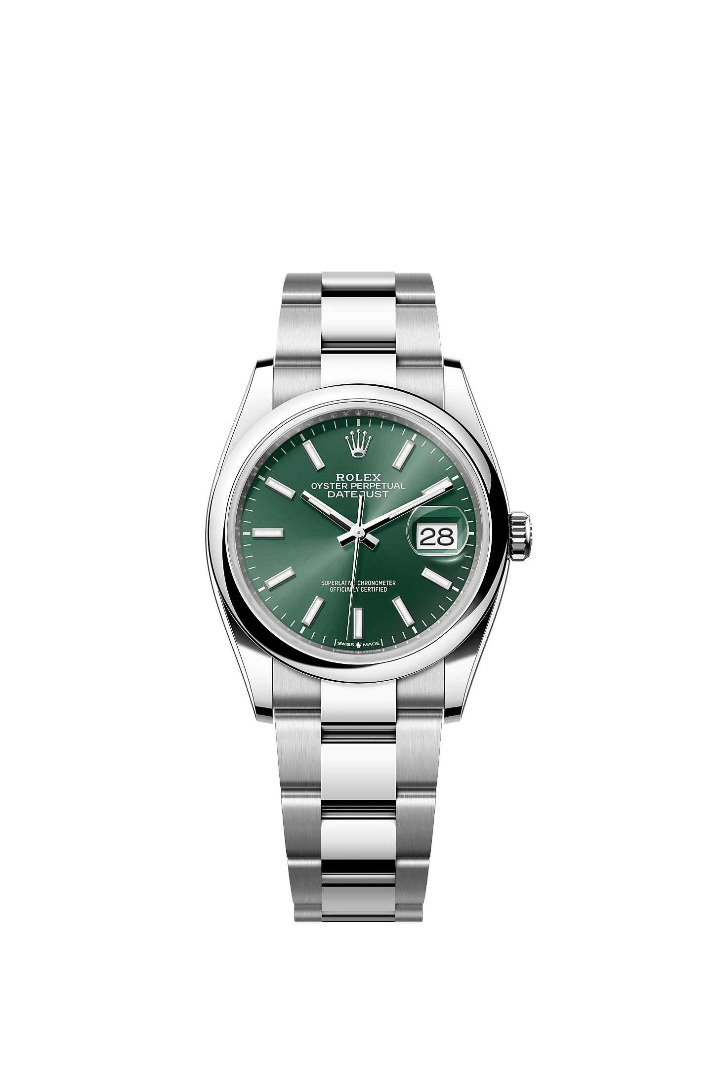 Datejust 36, Oyster, 36 mm, Oystersteel, Dial : Mint green, Rolex