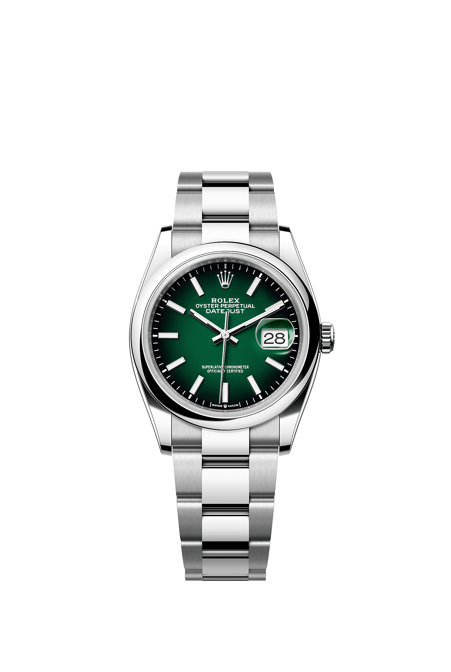 Datejust 36, Oyster, 36 mm, Oystersteel, Dial : Green ombré, Rolex