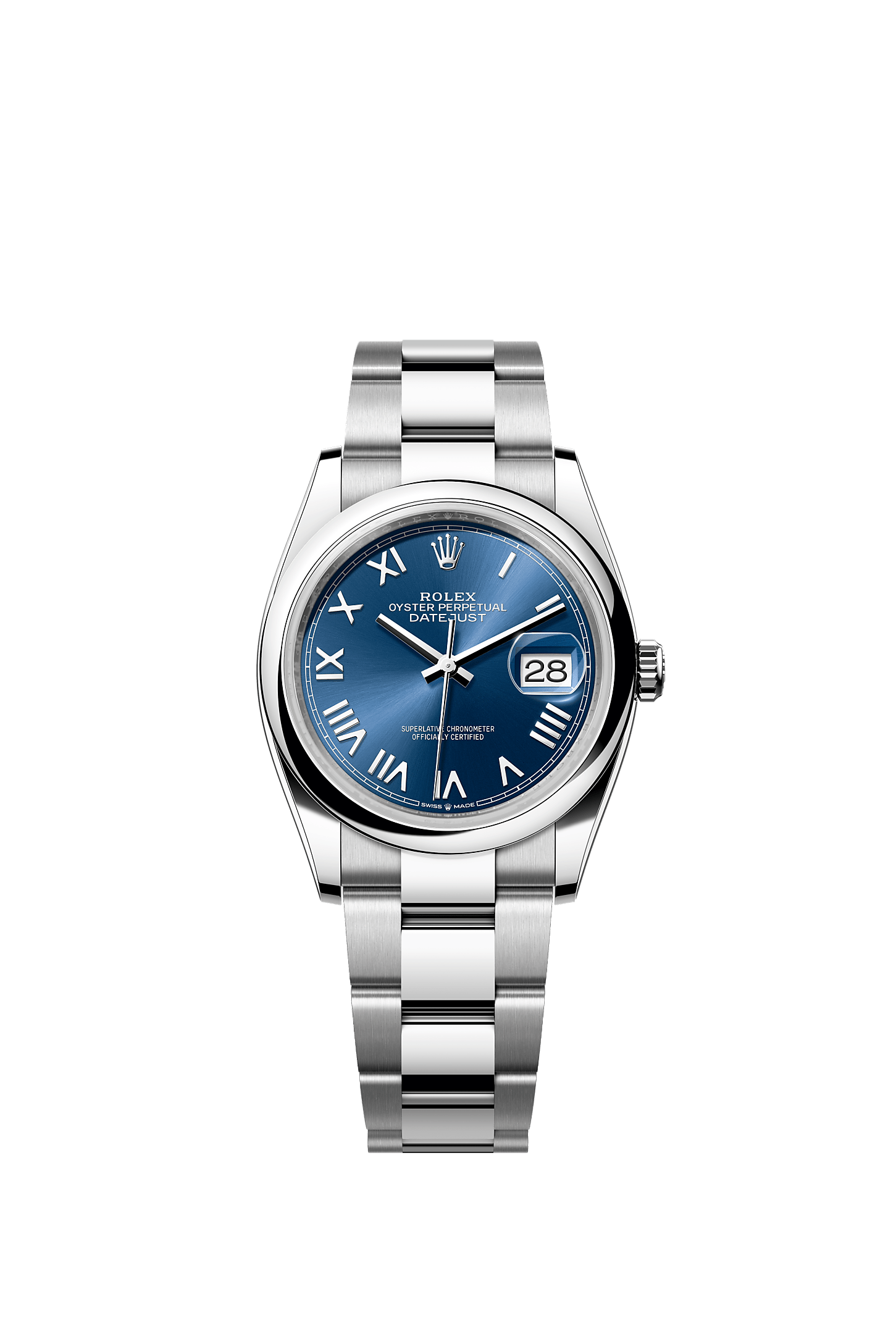 Datejust 36, Oyster, 36 mm, Oystersteel, Dial : Bright blue, Rolex