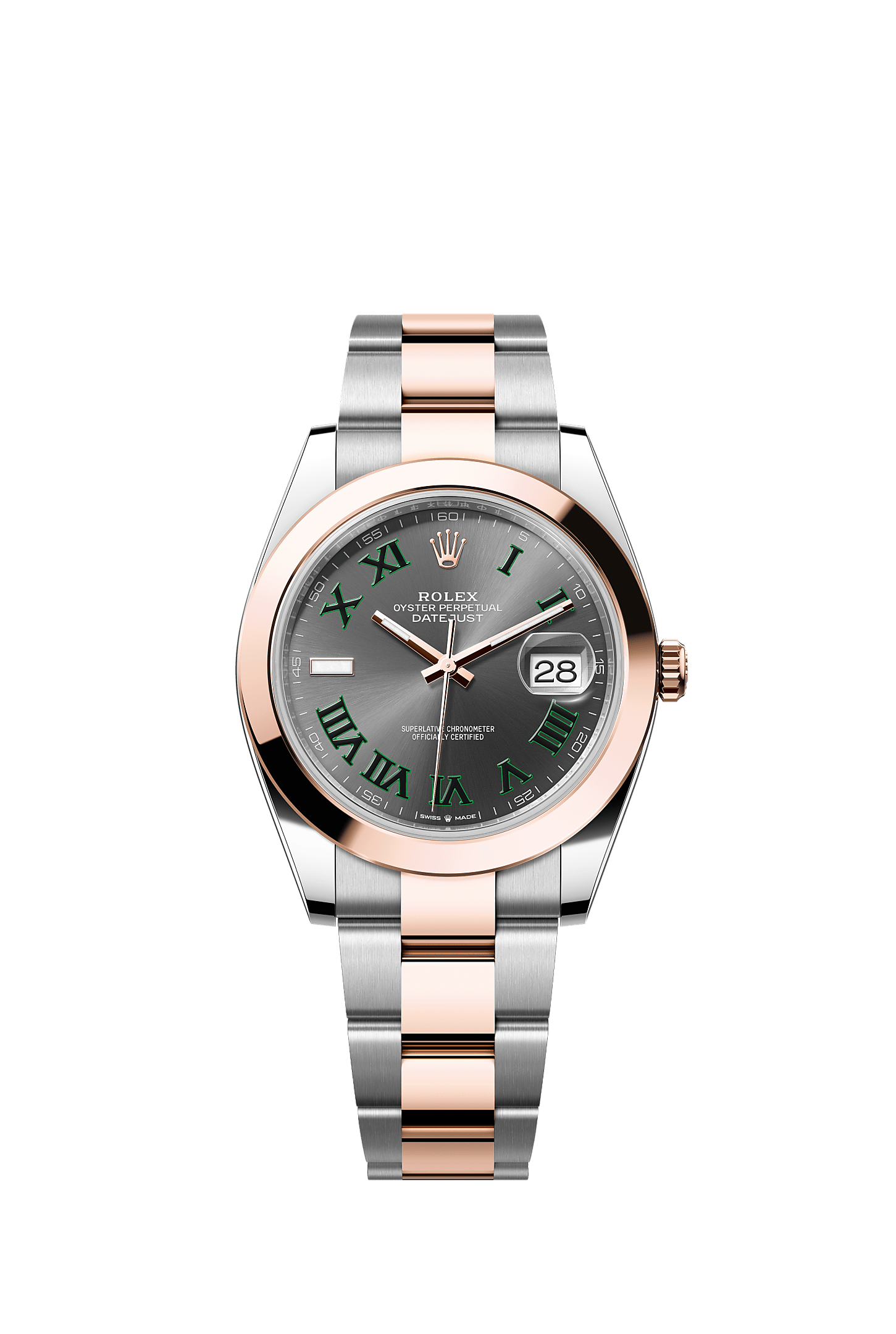 Datejust 41, Oyster, 41 mm, Oystersteel and Everose gold, Dial : Slate, Rolex