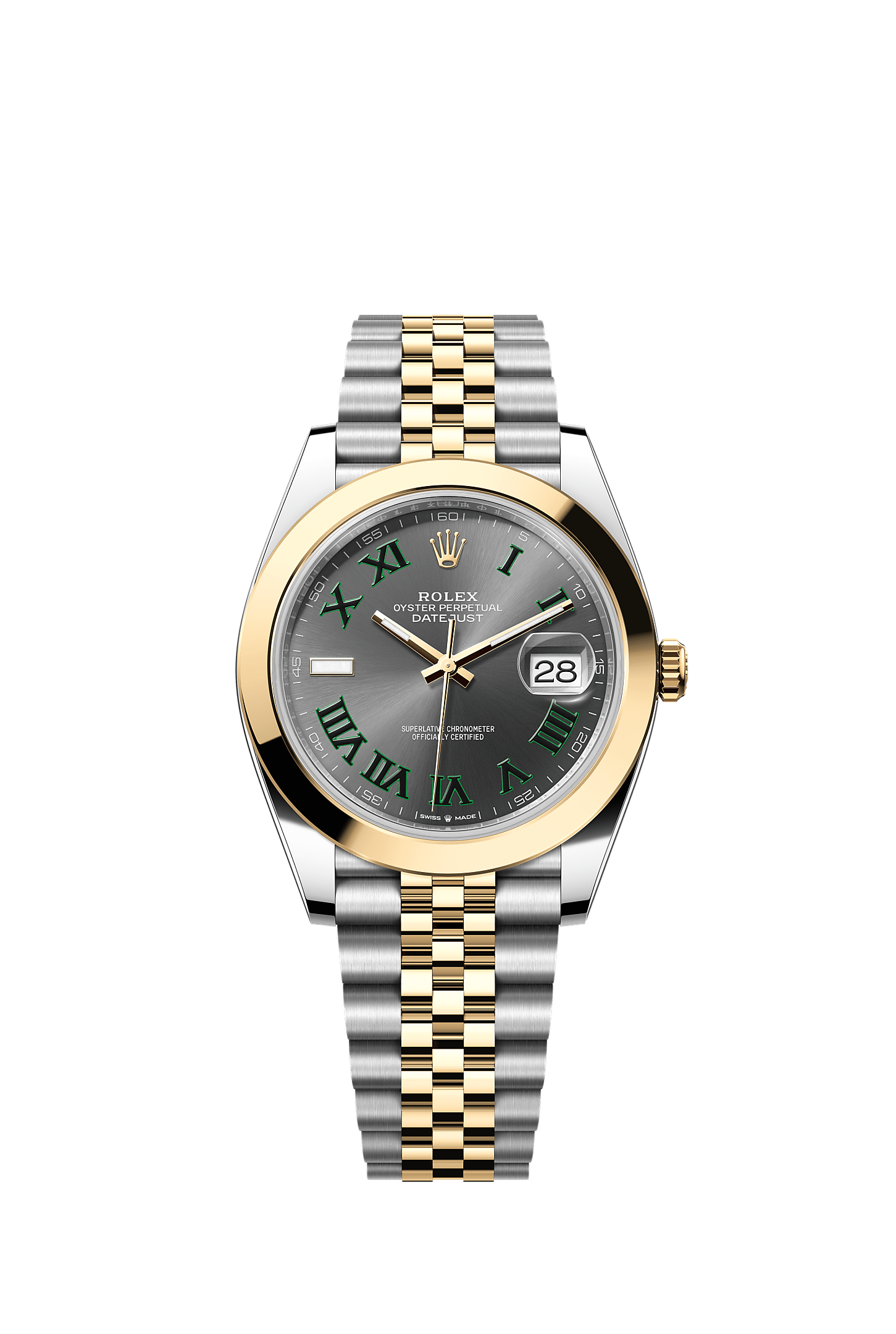 Datejust 41, Oyster, 41 mm, Oystersteel and yellow gold, Dial : Slate, Rolex