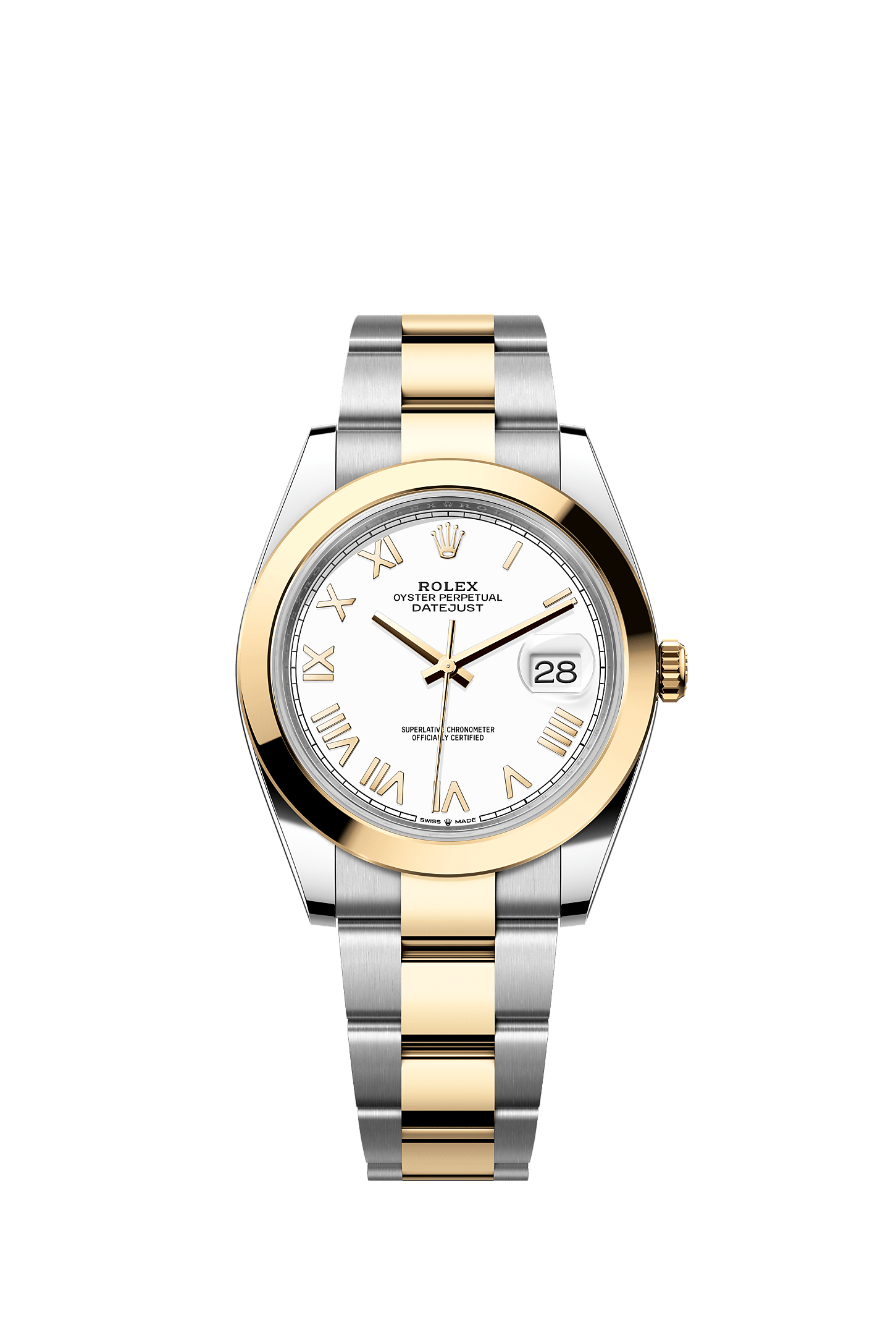 Datejust 41, Oyster, 41 mm, Oystersteel and yellow gold, Dial : White, Rolex