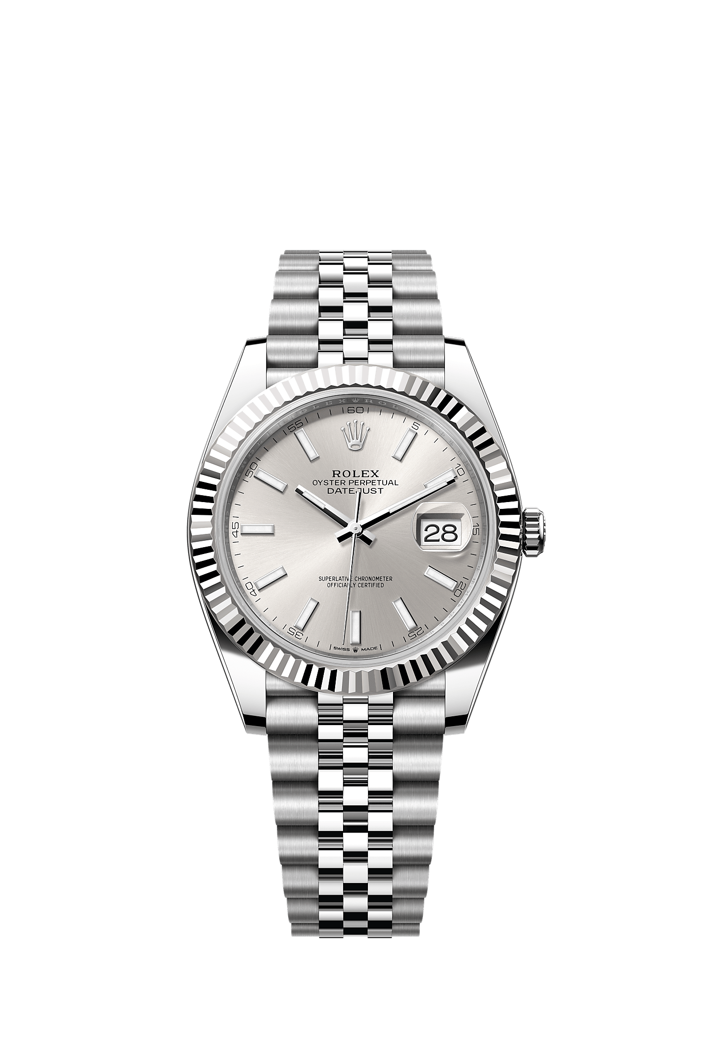 Datejust 41, Oyster, 41 mm, Oystersteel and white gold, Dial : Silver, Rolex