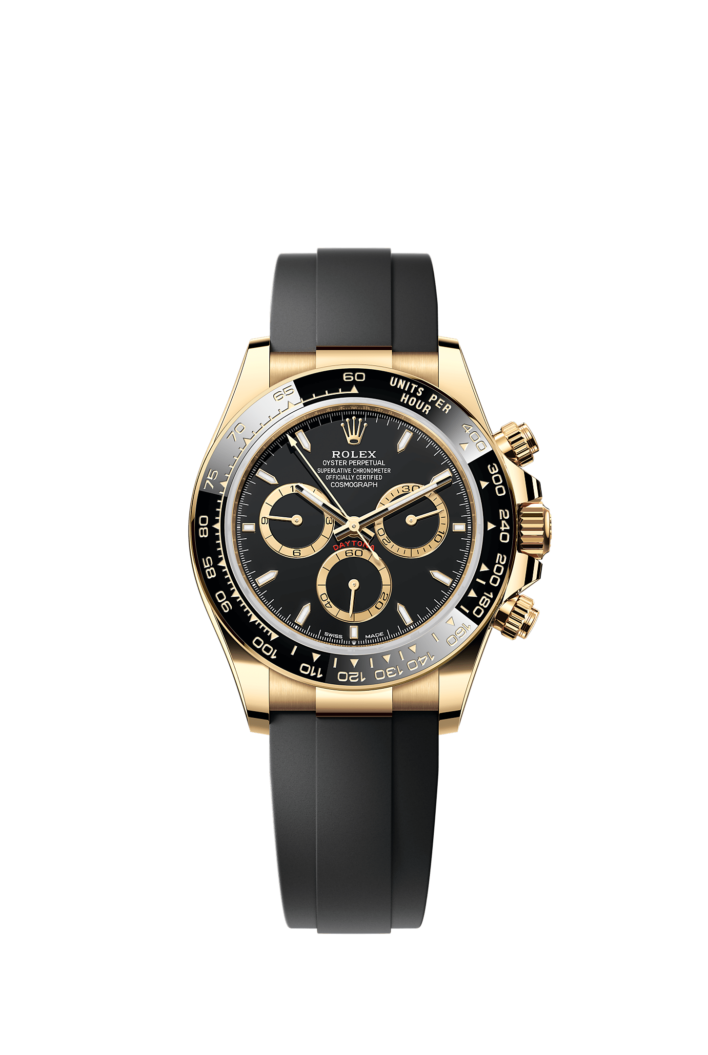 Cosmograph Daytona, Oyster, 40 mm, yellow gold, Dial : Black, golden counter rings, Rolex