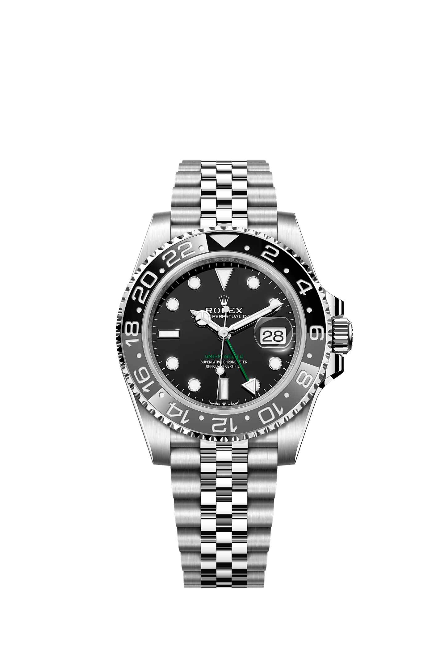 格林尼治型 II, 蚝式，40毫米，蚝式钢, 表盘 : 黑色, Rolex