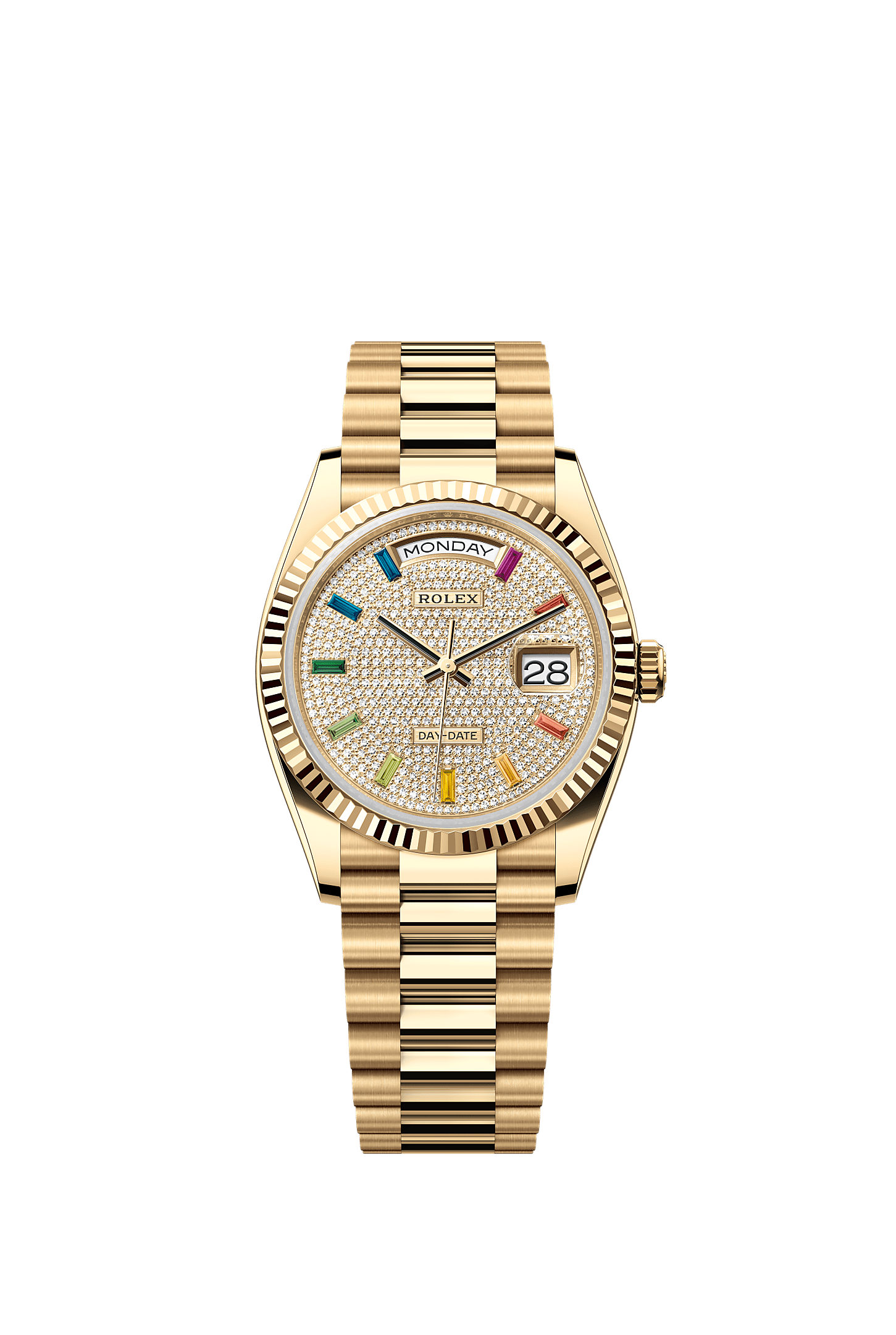 Day-Date 36, Oyster, 36 mm, yellow gold, Dial : Diamond-paved, Rolex
