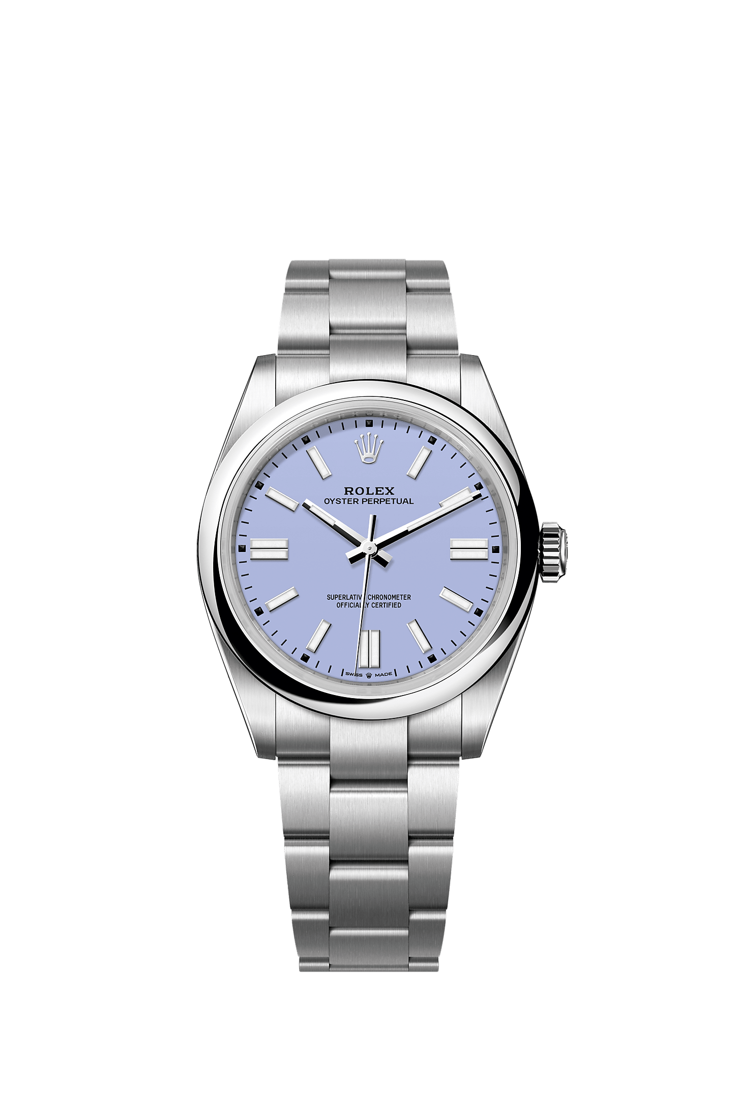 Oyster Perpetual 41, Oyster, 41 mm, Oystersteel, Dial : Lavender, Rolex