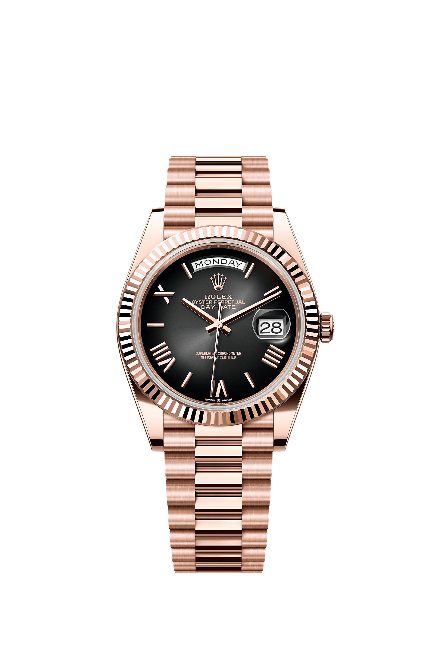 Day-Date 40, Oyster, 40 mm, Everose gold, Dial : Slate ombré, Rolex