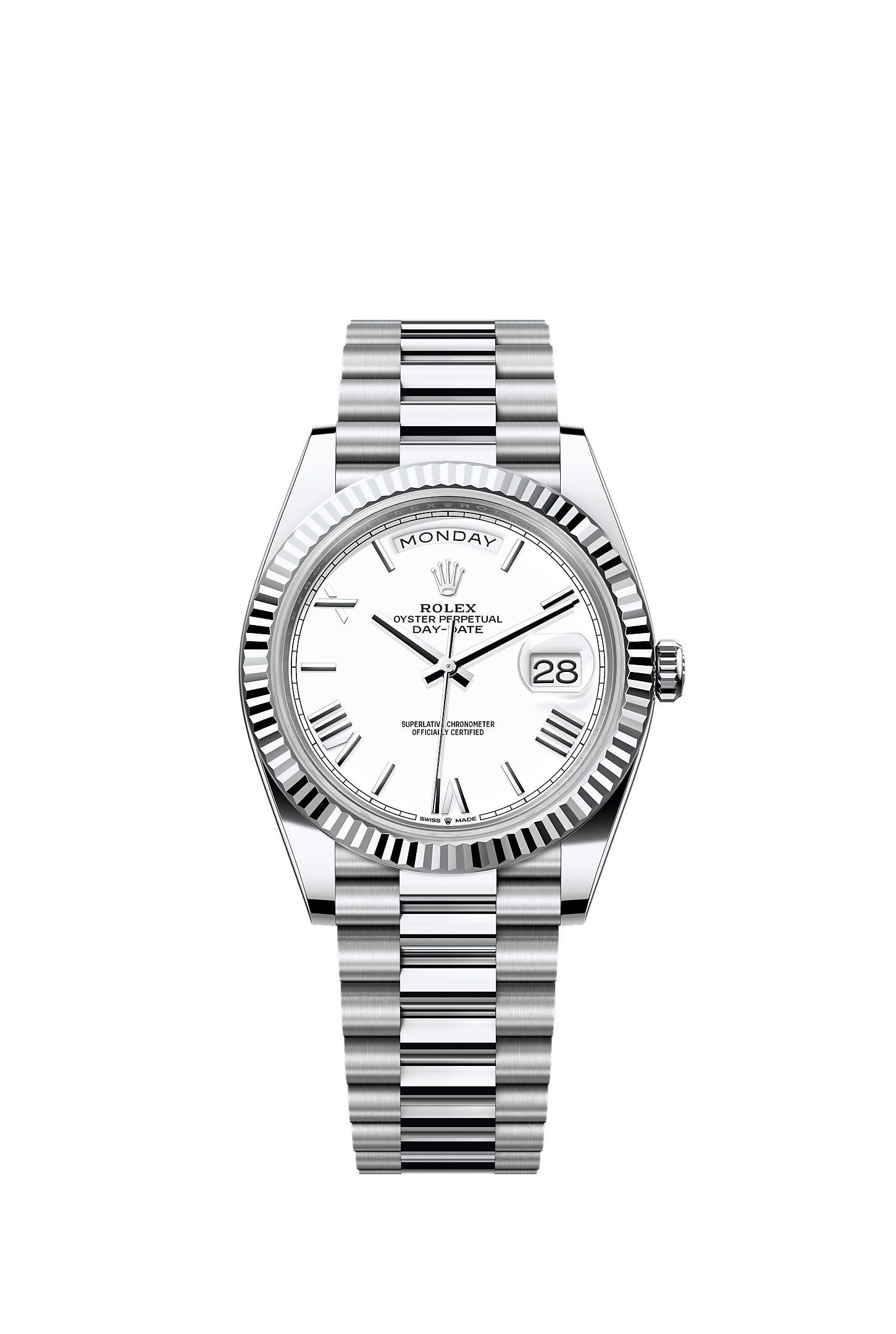 Day-Date 40, Oyster, 40 mm, platinum, Dial : White, Rolex