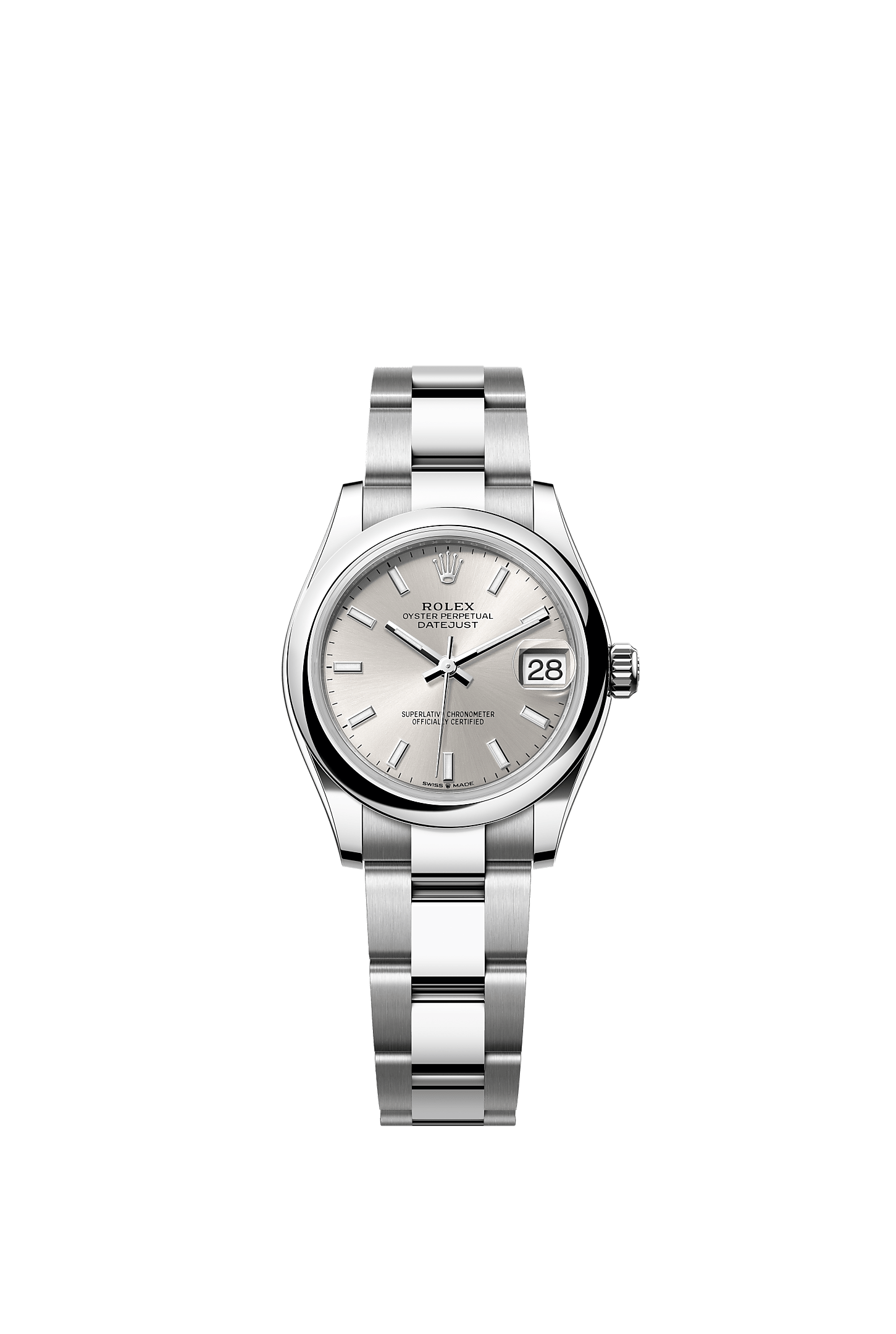 日志型 31, 蚝式，31毫米，蚝式钢, 表盘 : 银色, Rolex