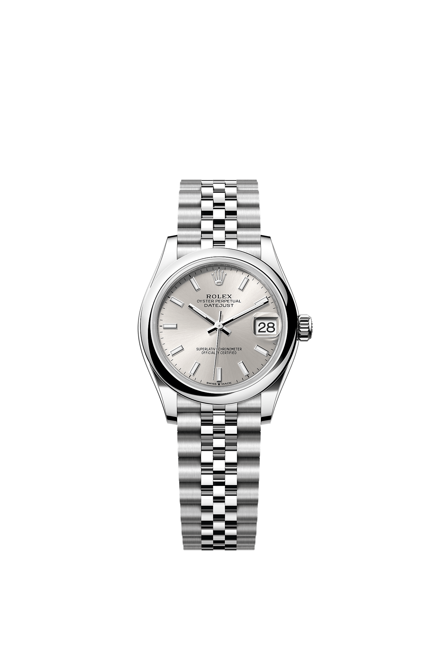日志型 31, 蚝式，31毫米，蚝式钢, 表盘 : 银色, Rolex