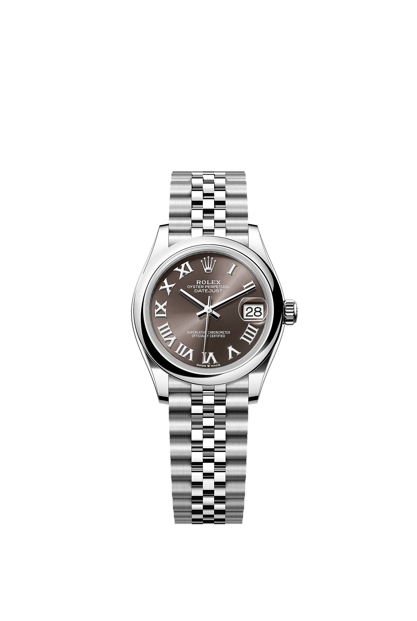 日志型 31, 蚝式，31毫米，蚝式钢, 表盘 : 深灰色, Rolex