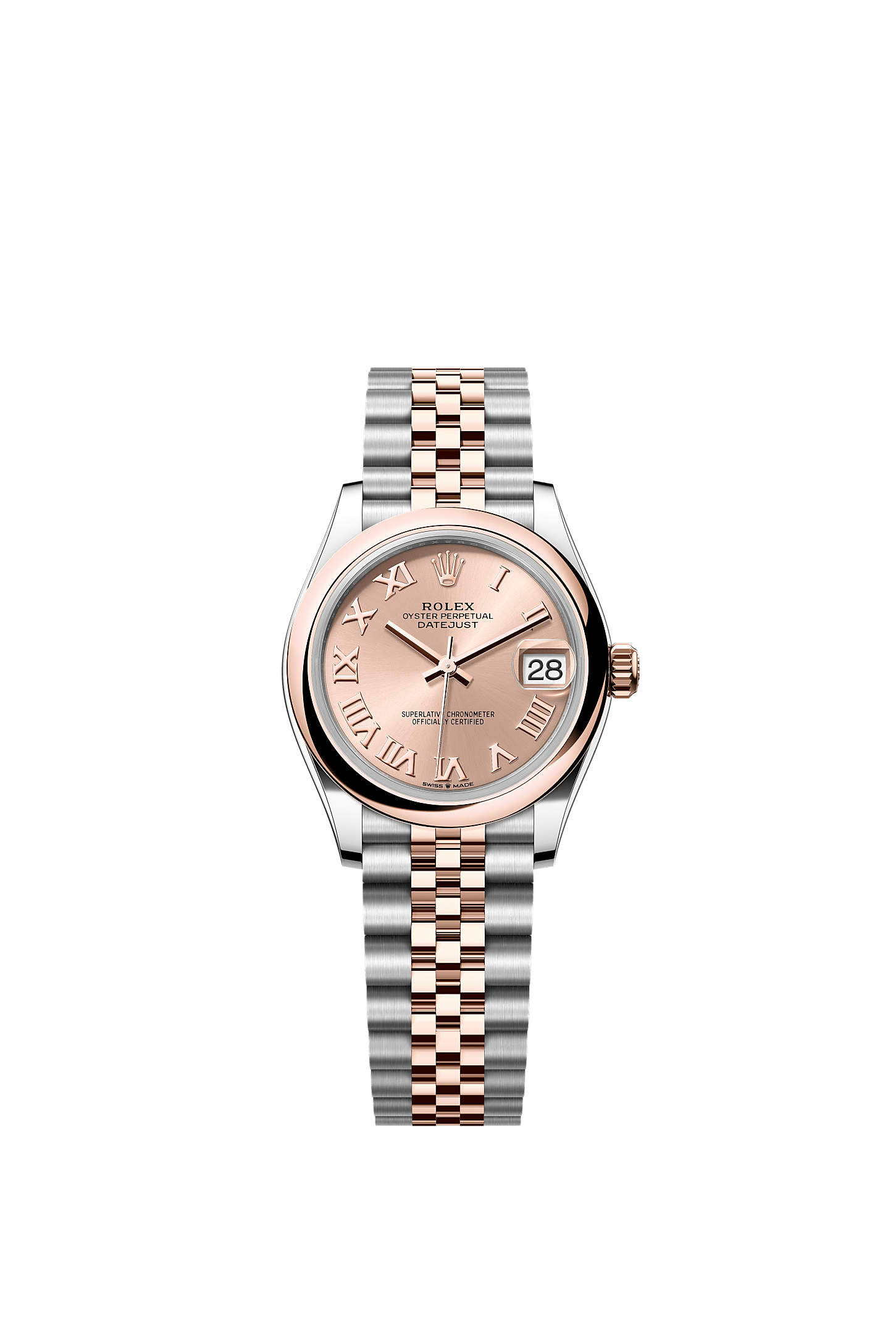 Datejust 31, Oyster, 31 mm, Oystersteel and Everose gold, Dial : Rosé-colour, Rolex