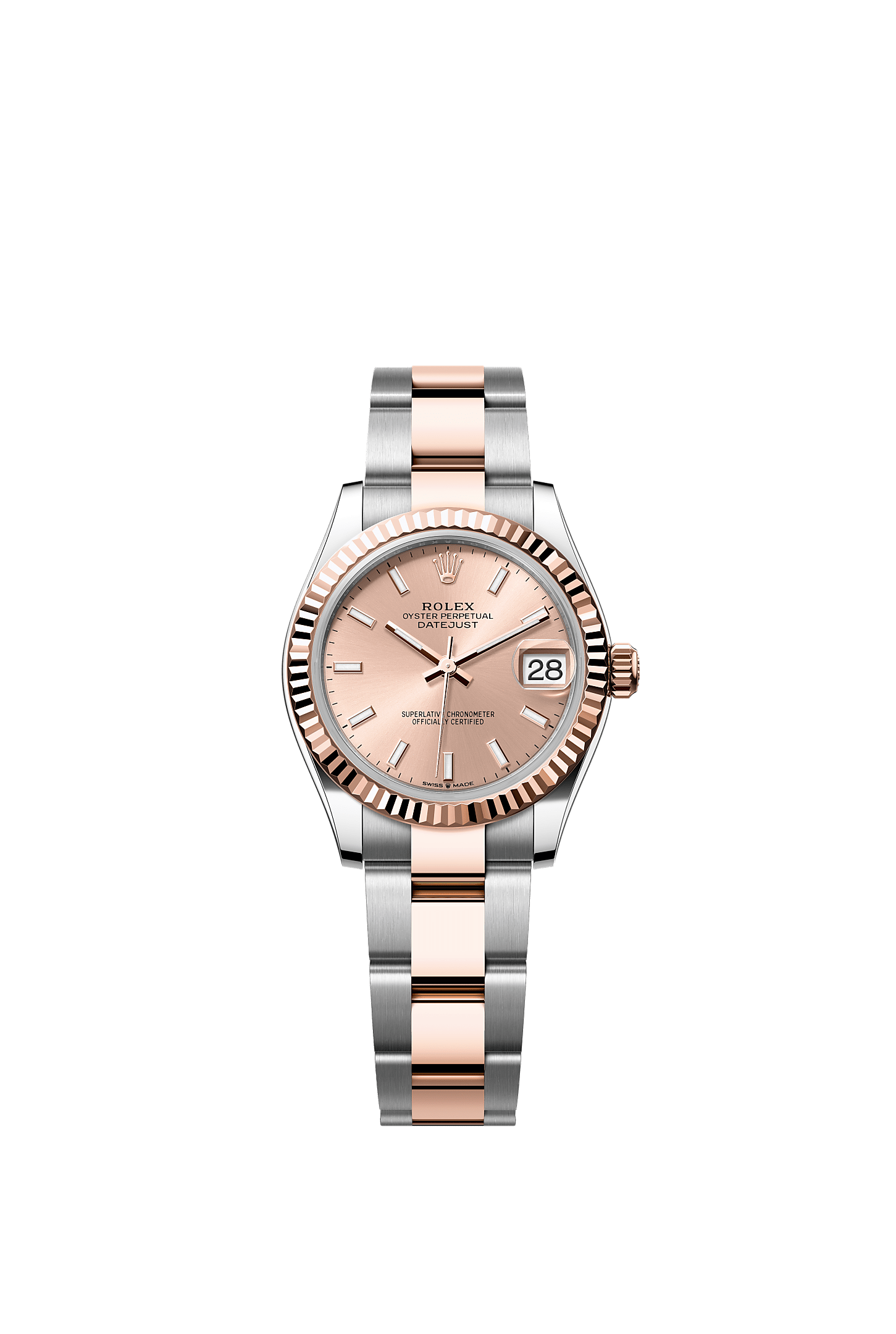 Datejust 31, Oyster, 31 mm, Oystersteel and Everose gold, Dial : Rosé-colour, Rolex