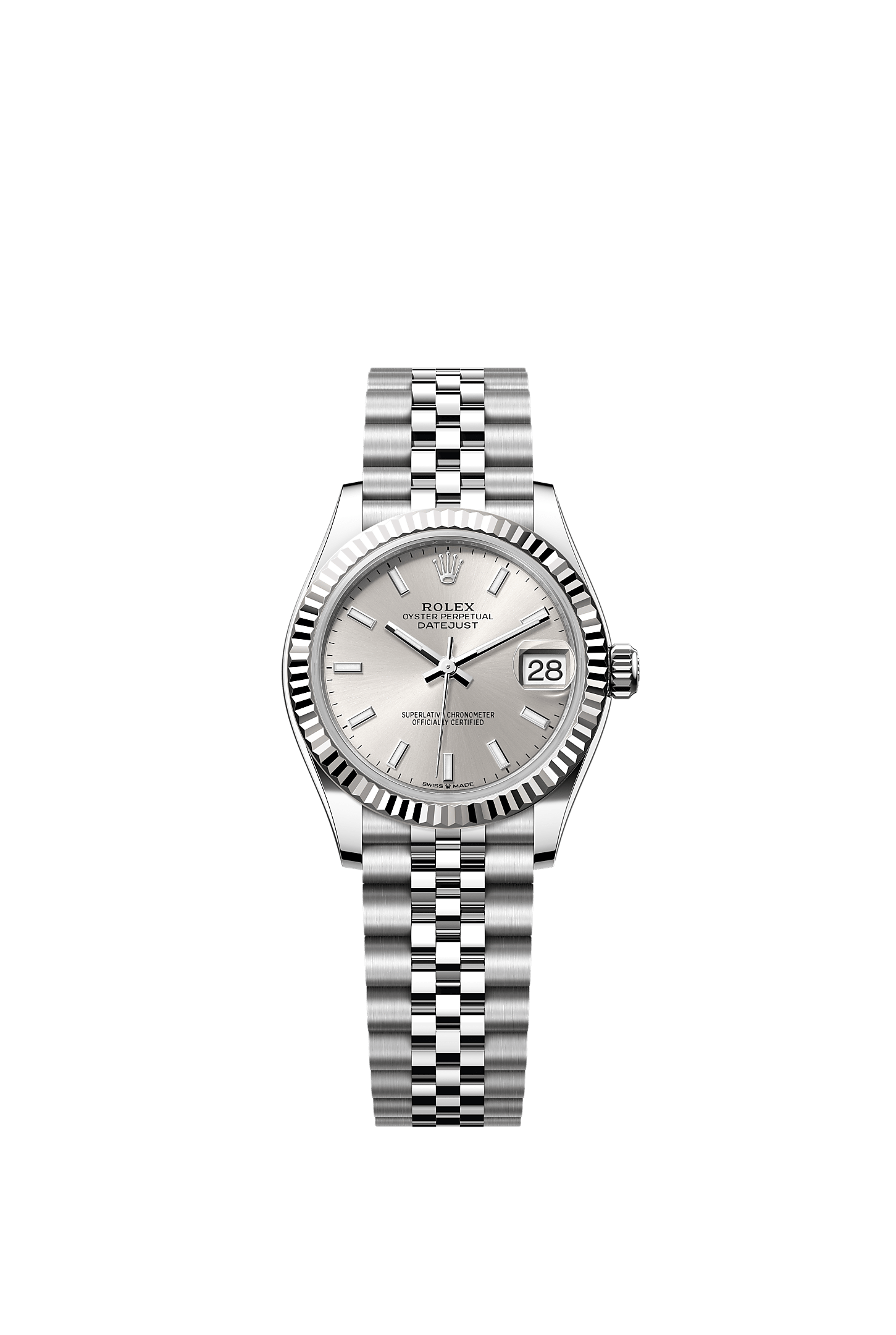 Datejust 31, Oyster, 31 mm, Oystersteel and white gold, Dial : Silver, Rolex
