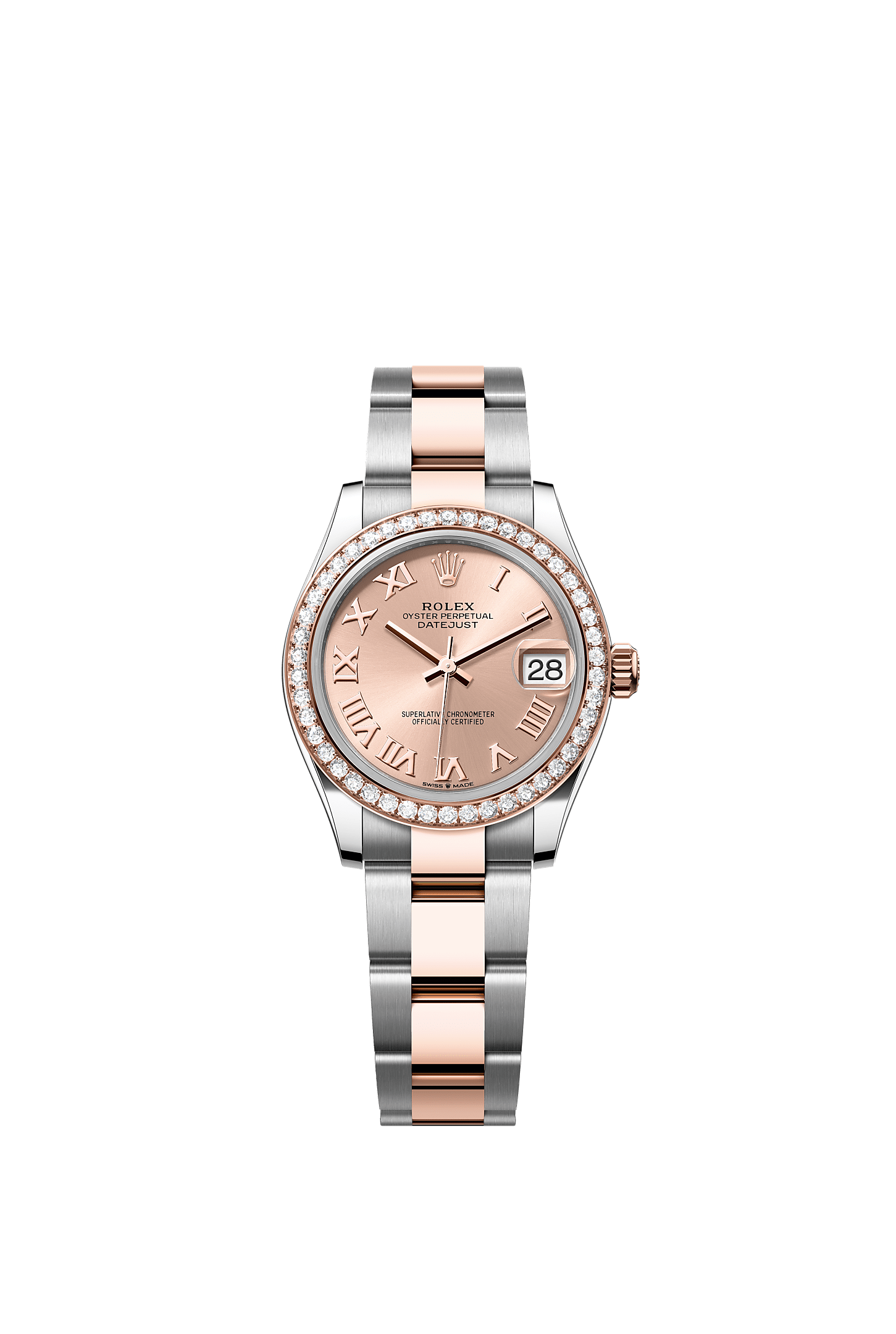 Datejust 31, Oyster, 31 mm, Oystersteel, Everose gold and diamonds, Dial : Rosé-colour, Rolex