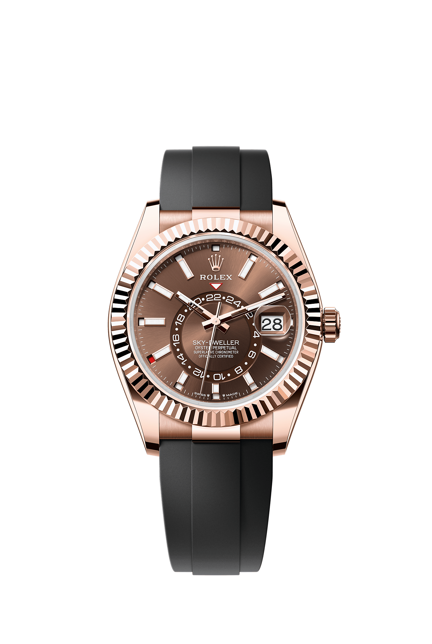 纵航者型, 蚝式，42毫米，永恒玫瑰金, 表盘 : 巧克力色, Rolex