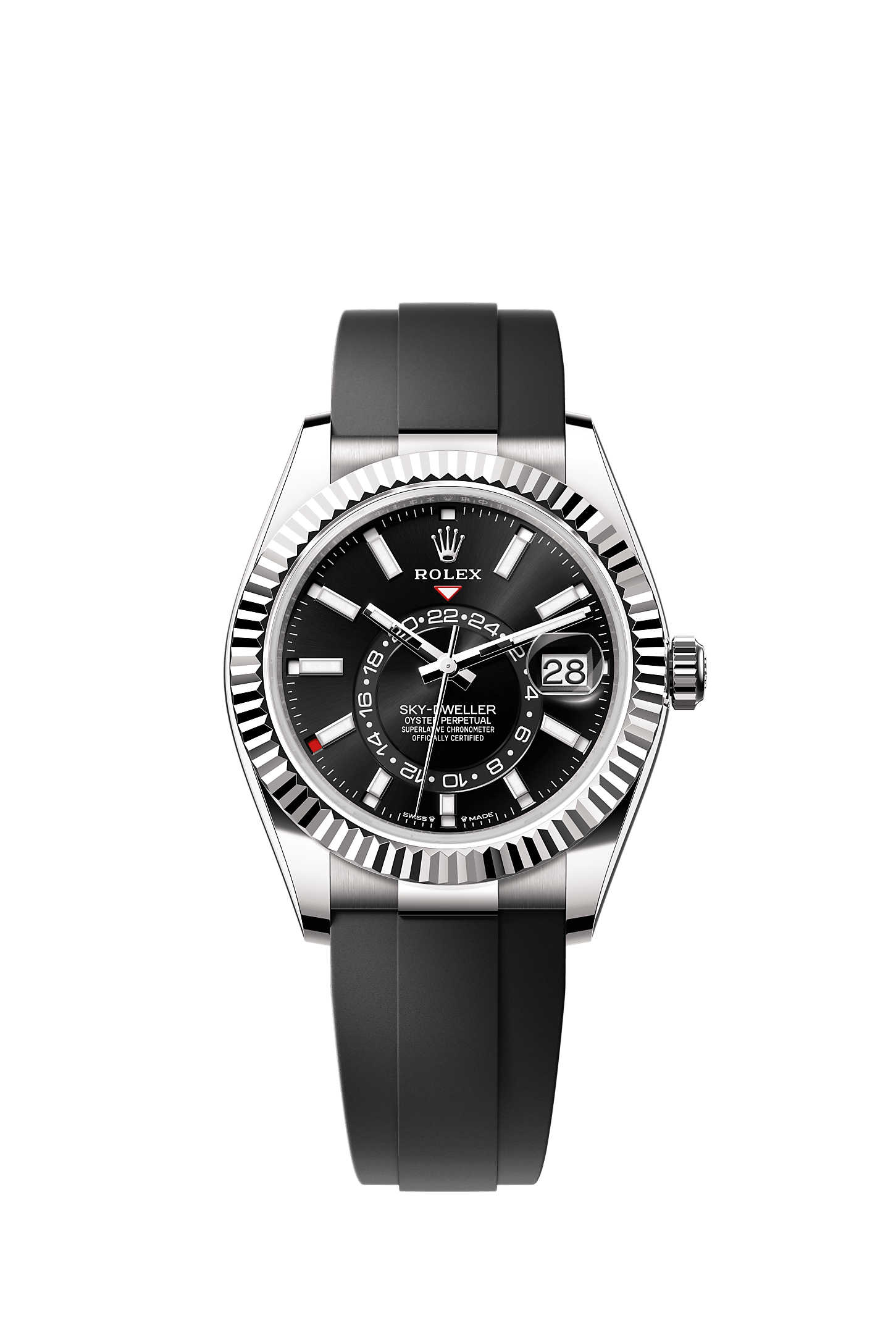 纵航者型, 蚝式，42毫米，白色黄金, 表盘 : 亮黑色, Rolex