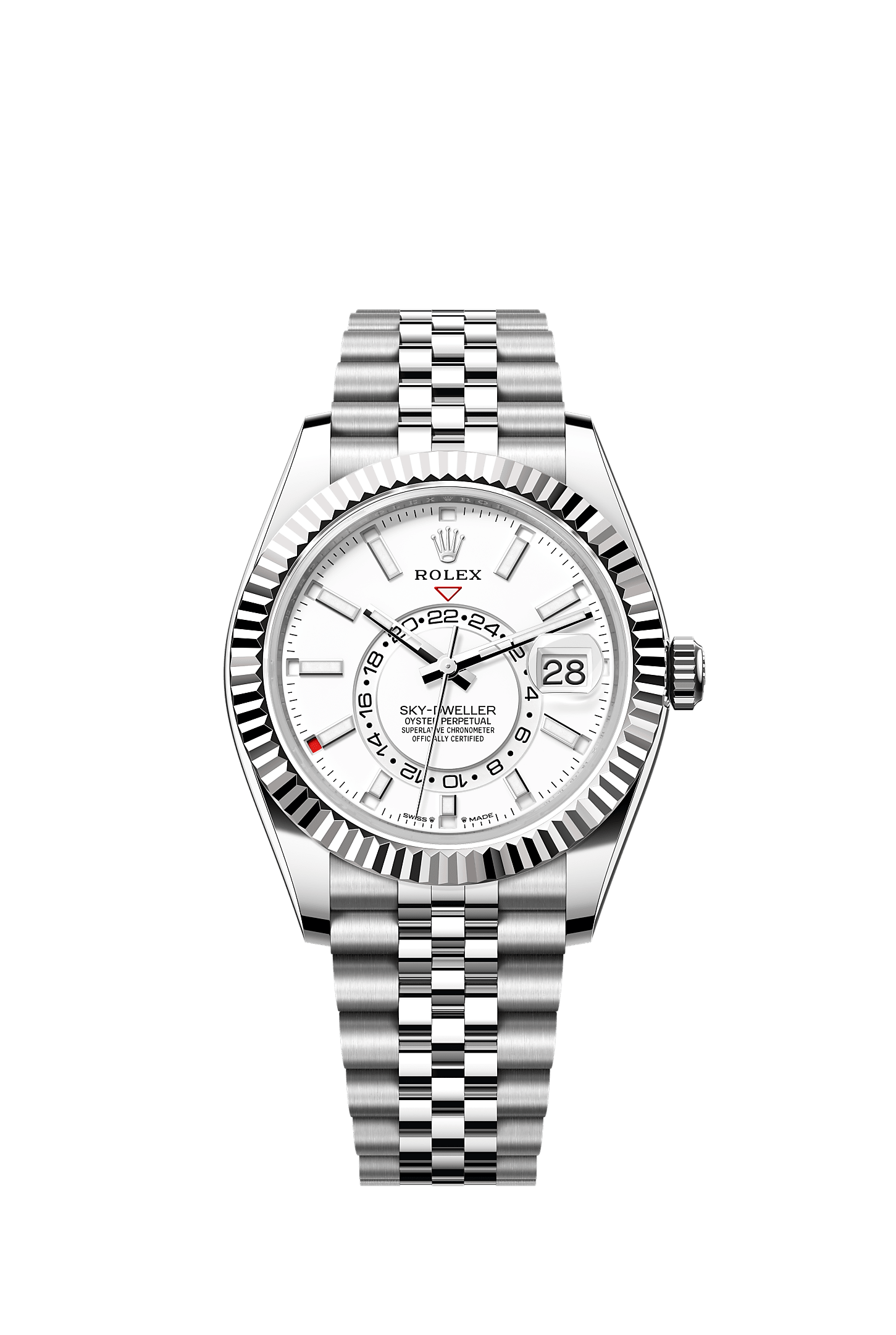 Sky-Dweller, Oyster, 42 mm, Oystersteel and white gold, Dial : Intense white, Rolex