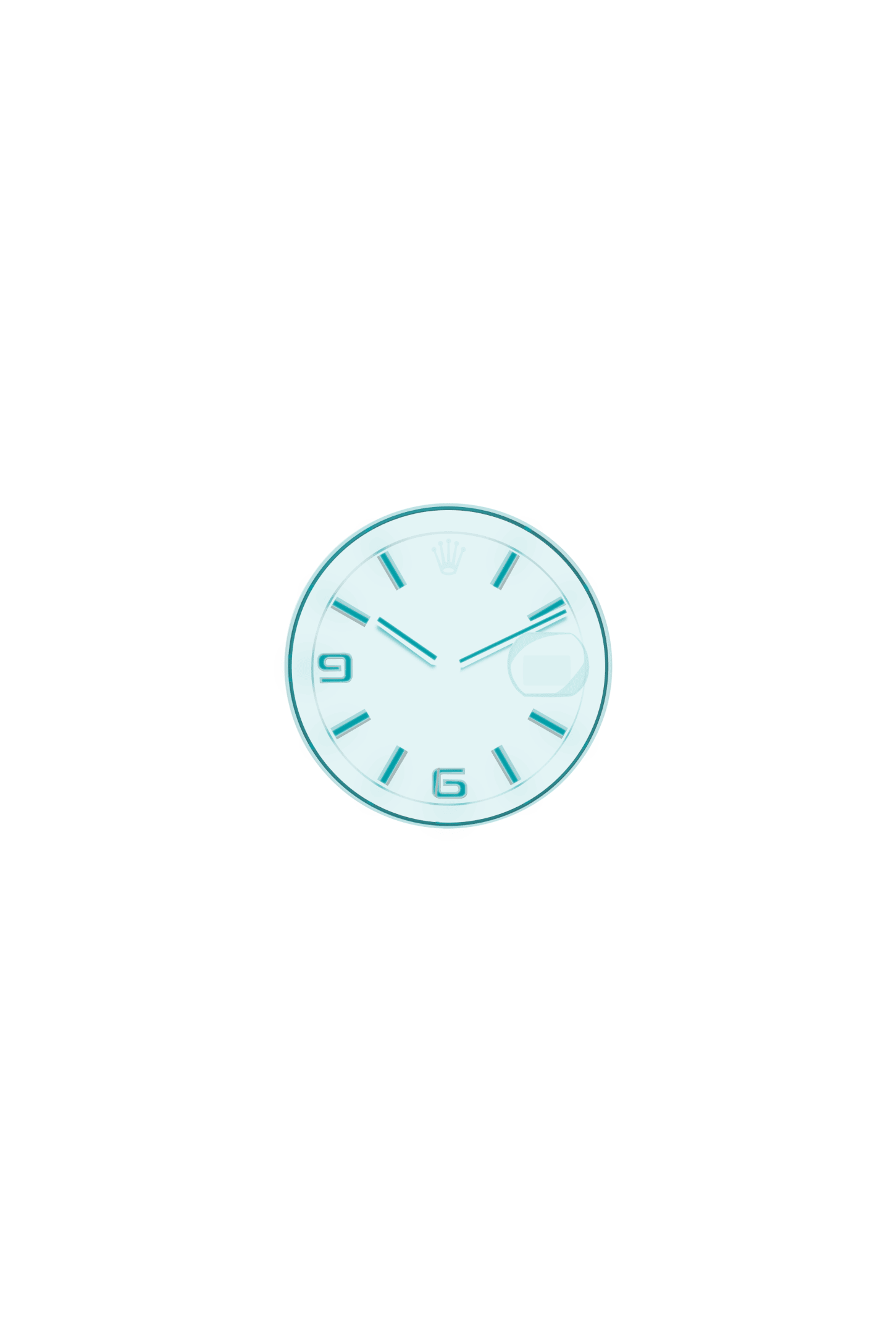 Land-Dweller 36, Oyster, 36 mm, platinum, Dial : Ice blue, honeycomb 
motif, Rolex