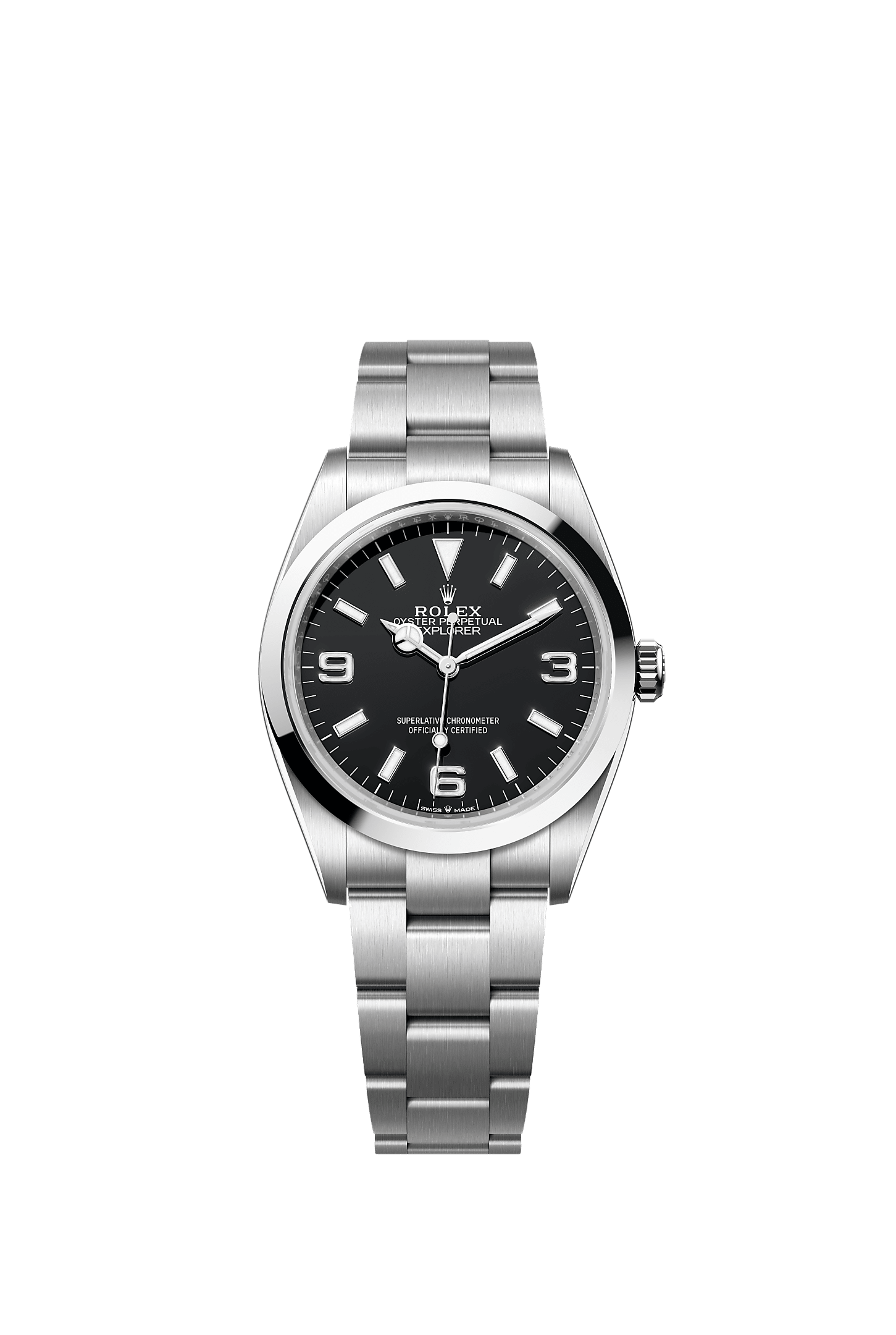 Explorer 36, Oyster, 36 mm, Oystersteel, Dial : Black, Rolex