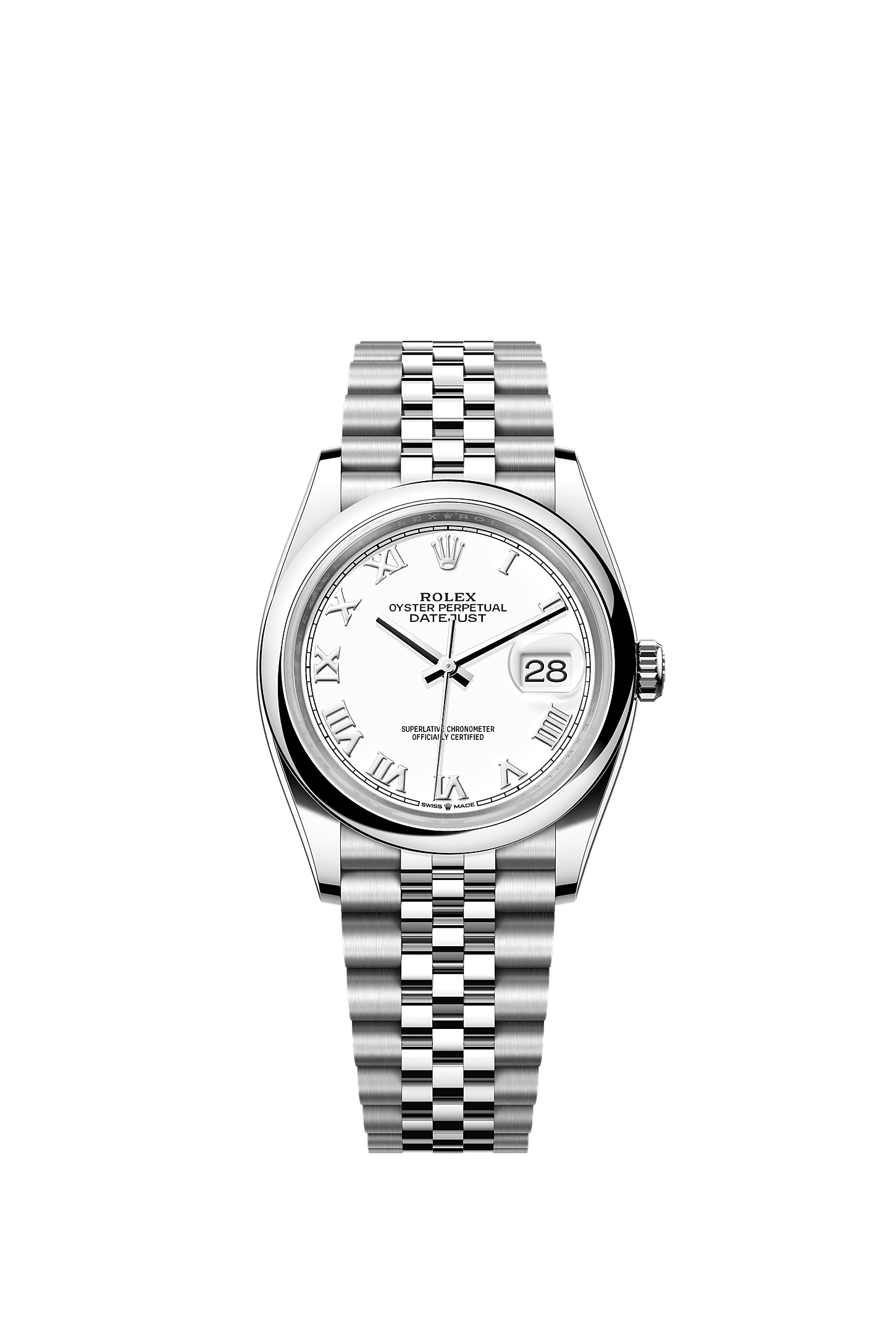 Datejust 36, Oyster, 36 mm, Oystersteel, Dial : White, Rolex