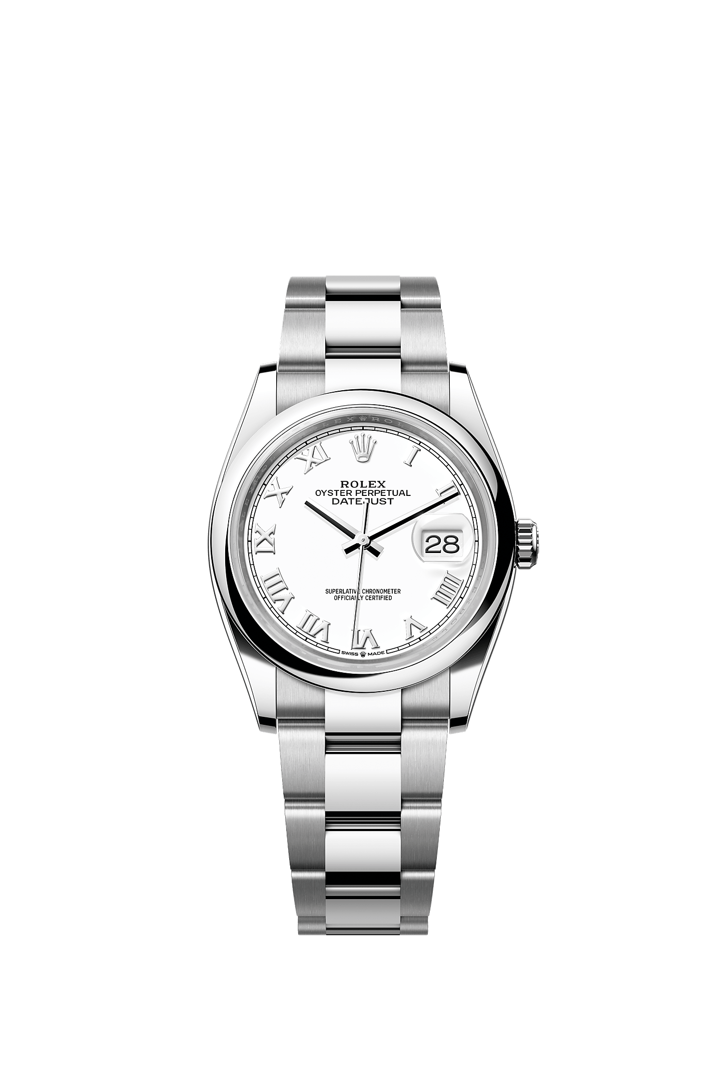 Datejust 36, Oyster, 36 mm, Oystersteel, Dial : White, Rolex