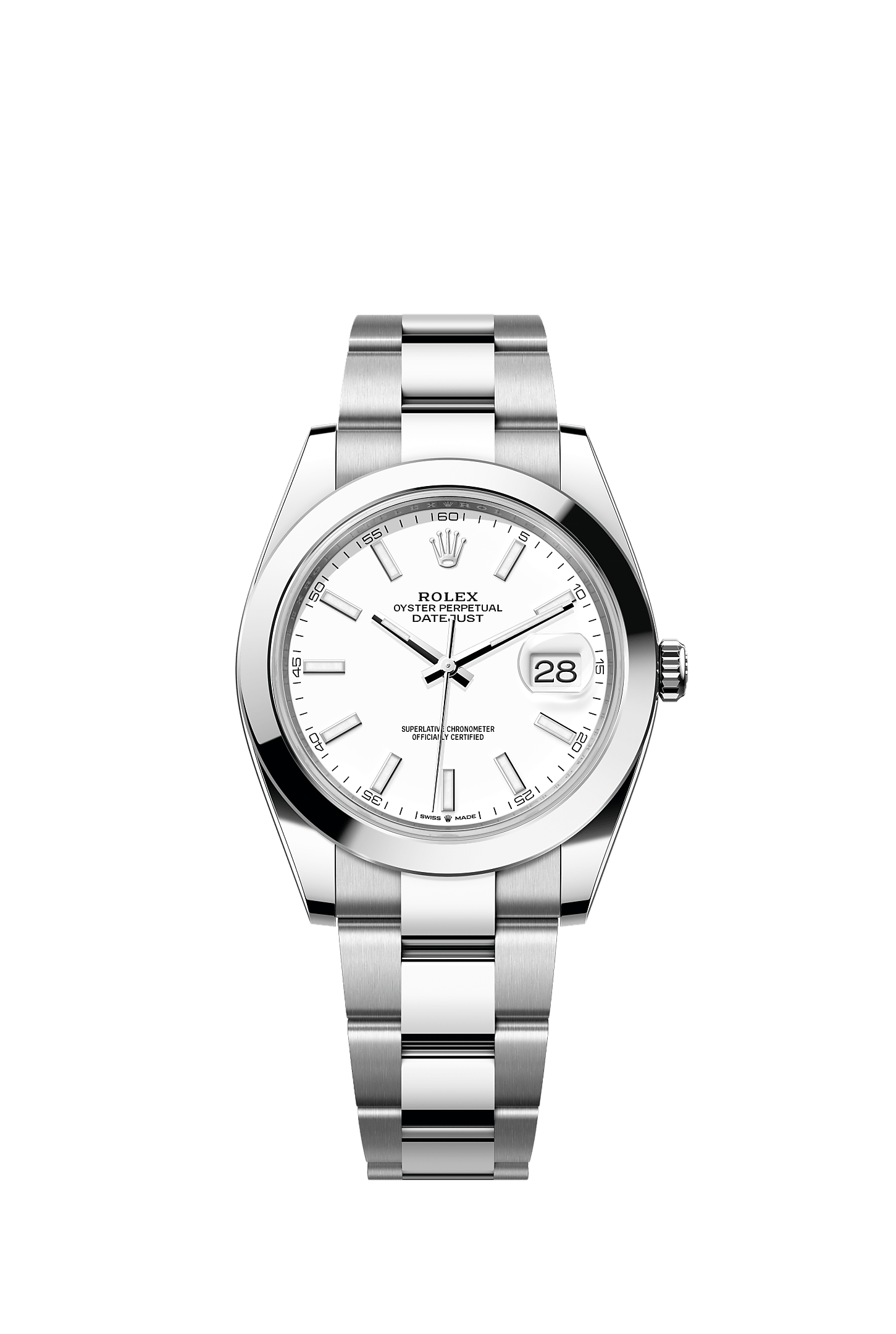 Datejust 41, Oyster, 41 mm, Oystersteel, Dial : White, Rolex