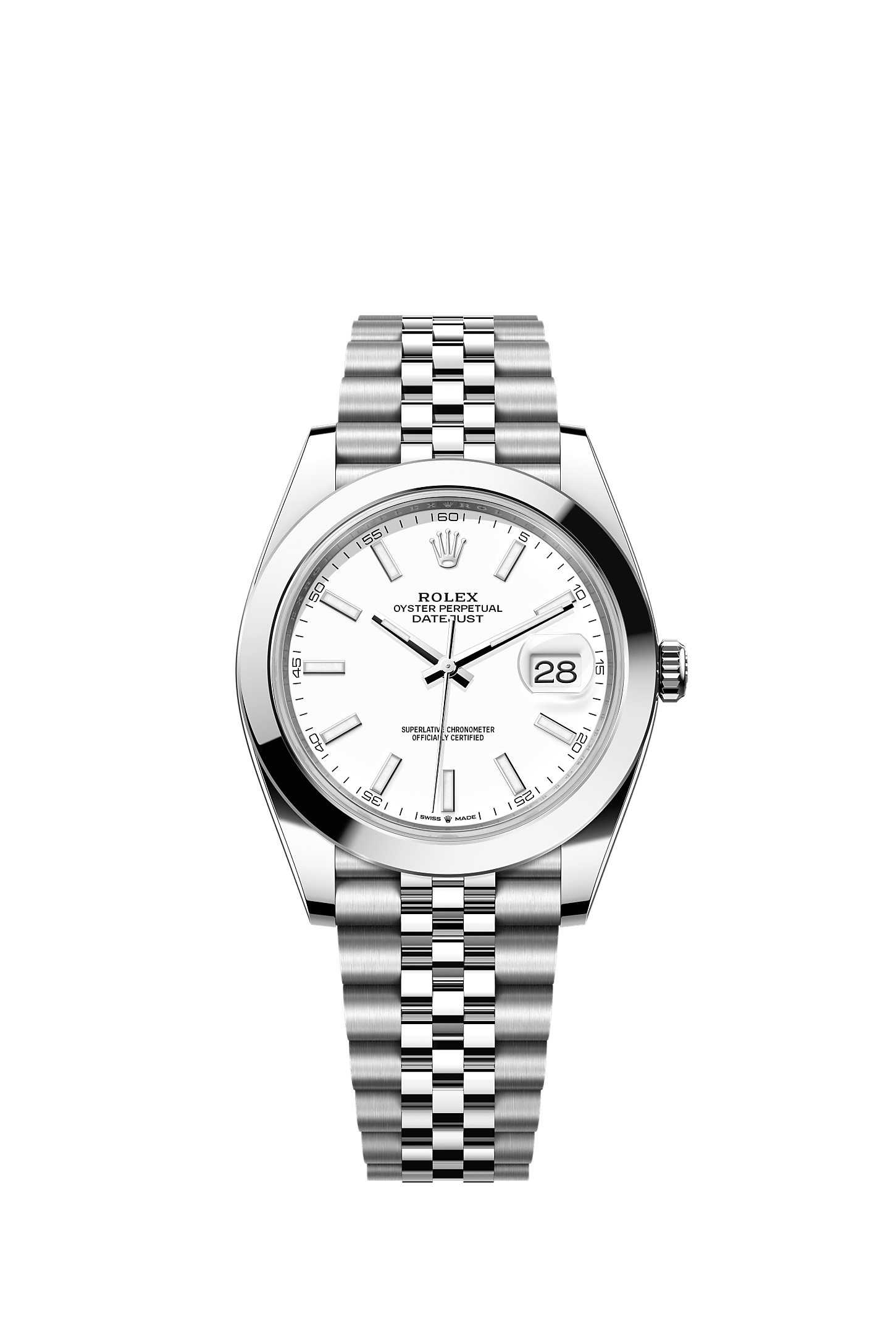 Datejust 41, Oyster, 41 mm, Oystersteel, Dial : White, Rolex
