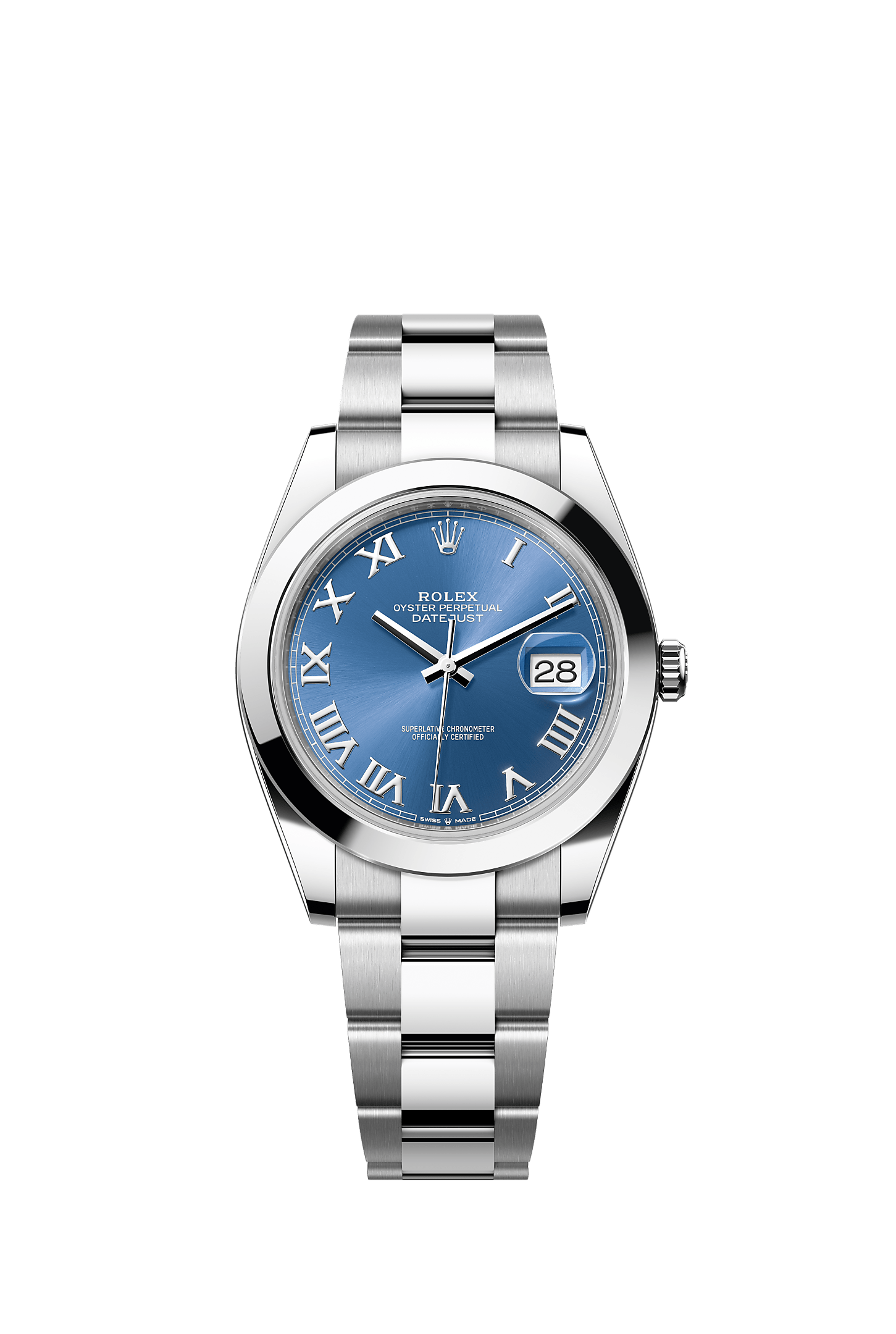 Datejust 41, Oyster, 41 mm, Oystersteel, Dial : Azzurro blue, Rolex