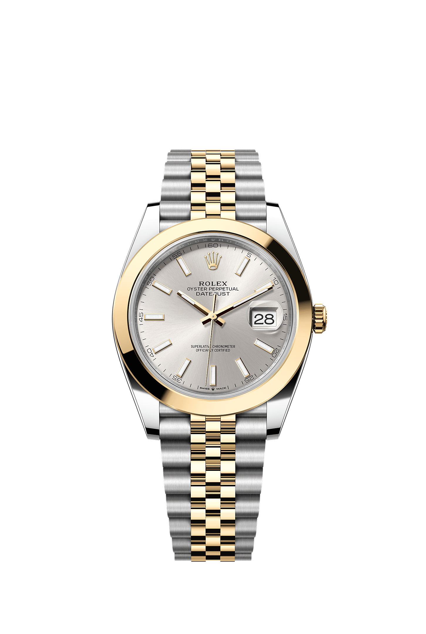 Datejust 41, Oyster, 41 mm, Oystersteel and yellow gold, Dial : Silver, Rolex