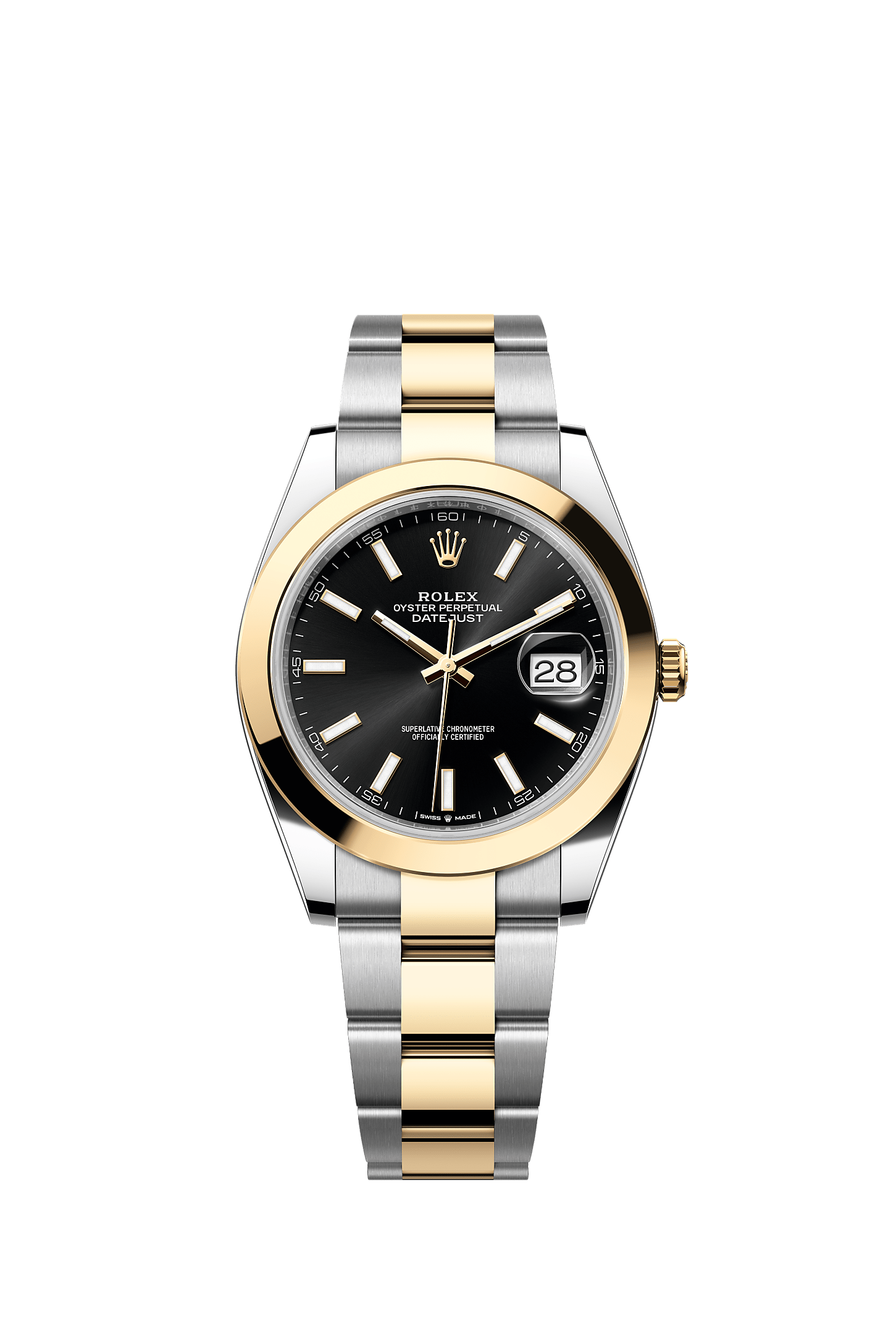 Datejust 41, Oyster, 41 mm, Oystersteel and yellow gold, Dial : Bright black, Rolex
