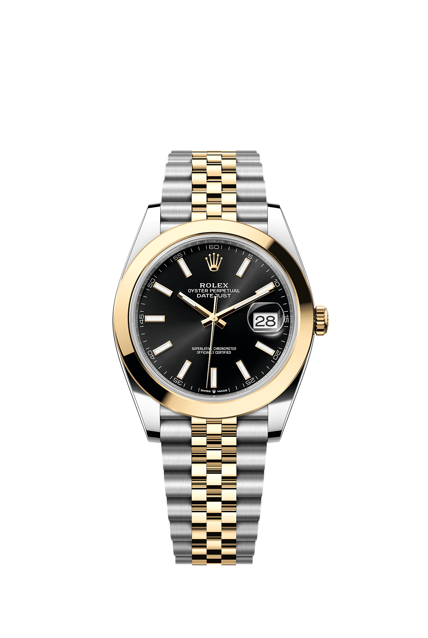 Datejust 41, Oyster, 41 mm, Oystersteel and yellow gold, Dial : Bright black, Rolex