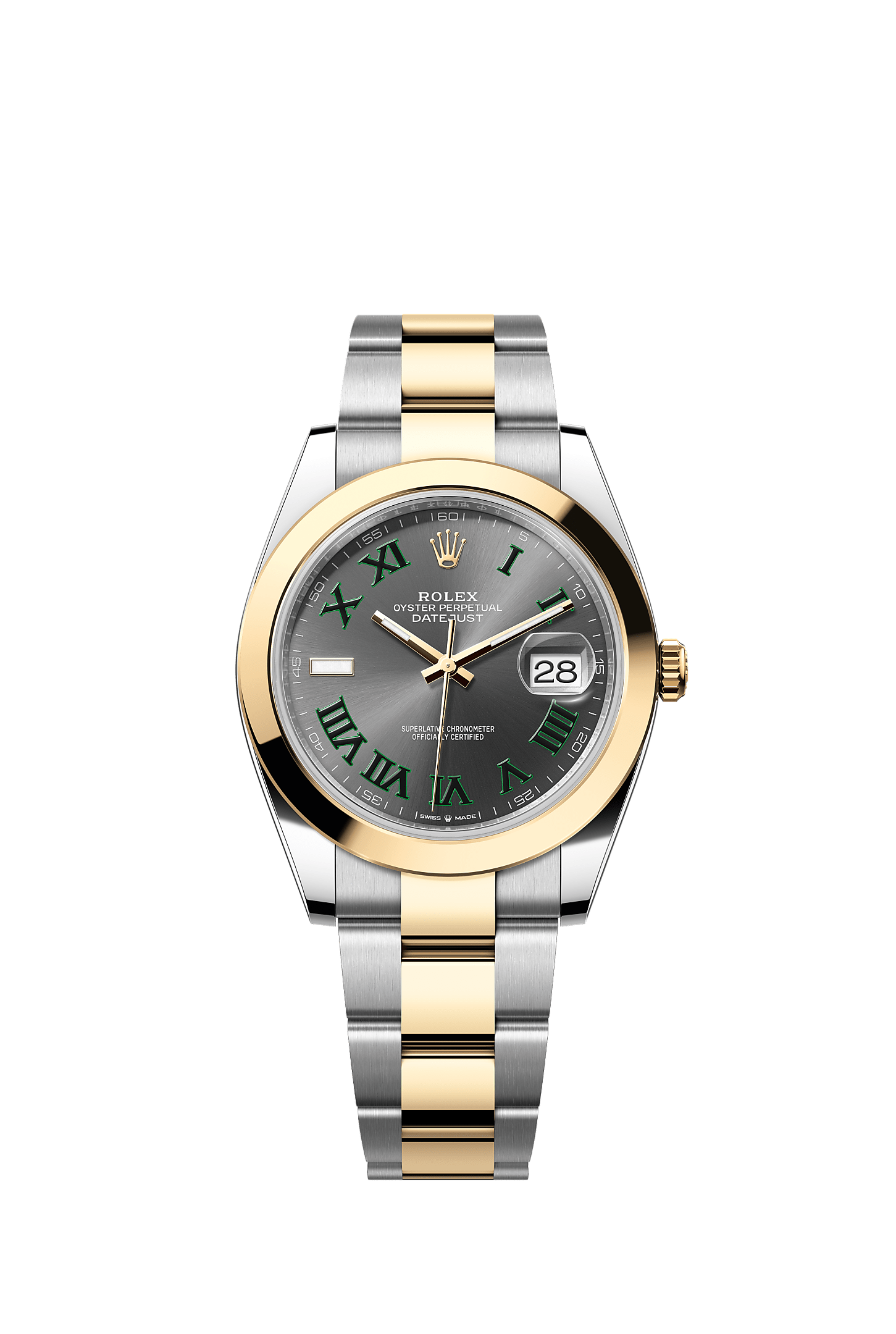 Datejust 41, Oyster, 41 mm, Oystersteel and yellow gold, Dial : Slate, Rolex