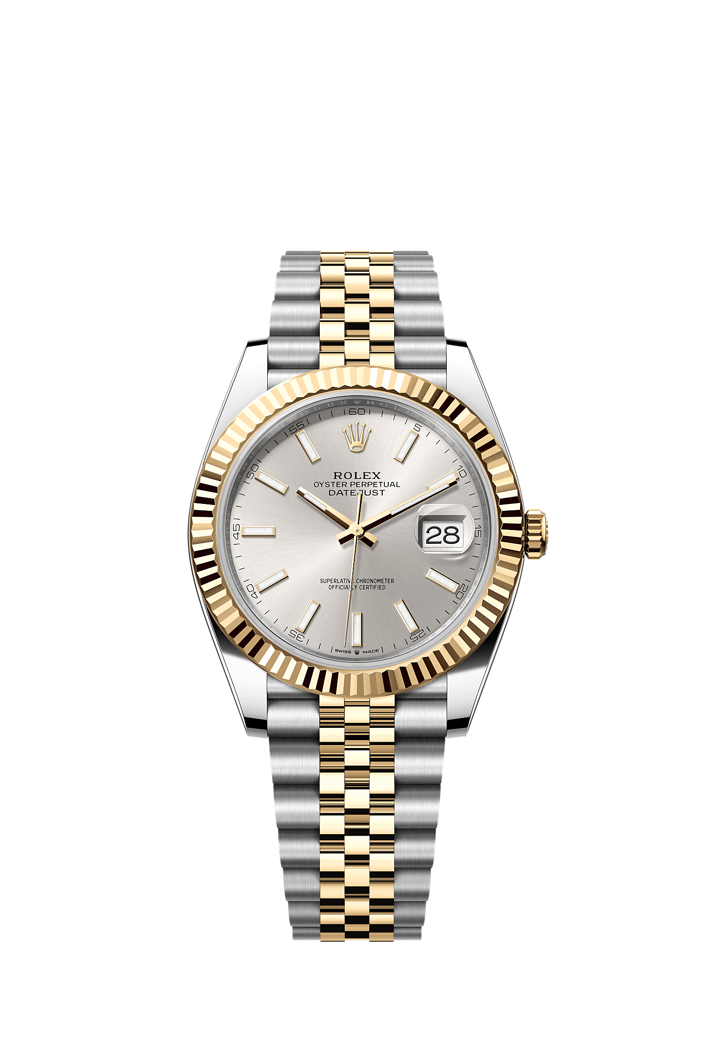 Datejust 41, Oyster, 41 mm, Oystersteel and yellow gold, Dial : Silver, Rolex