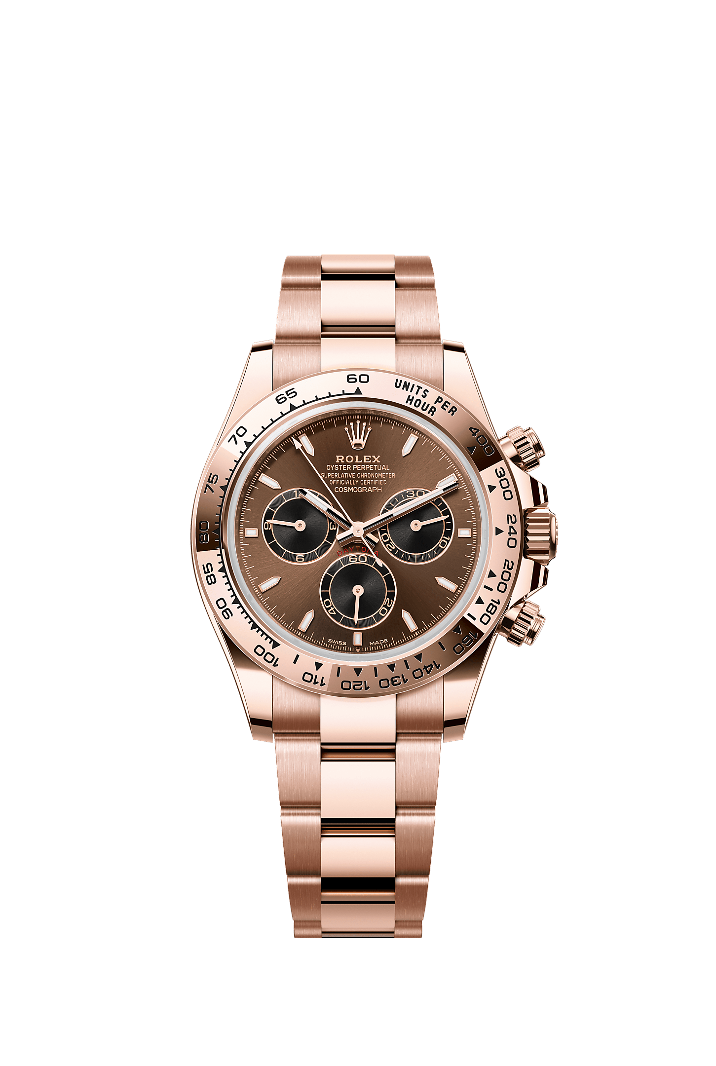 Cosmograph Daytona, Oyster, 40 mm, Everose gold, Dial : Bright chocolate and black, Rolex