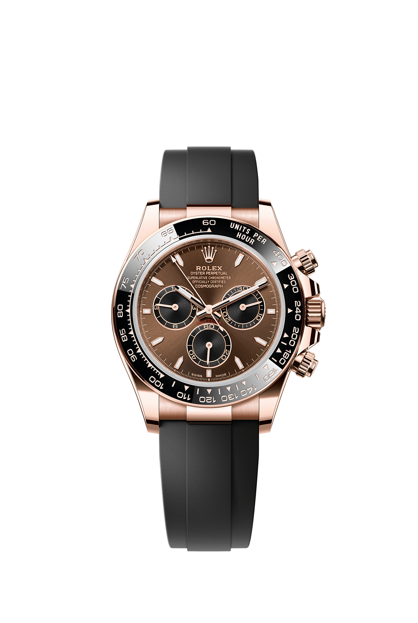Cosmograph Daytona, Oyster, 40 mm, Everose gold, Dial : Bright chocolate and black, Rolex