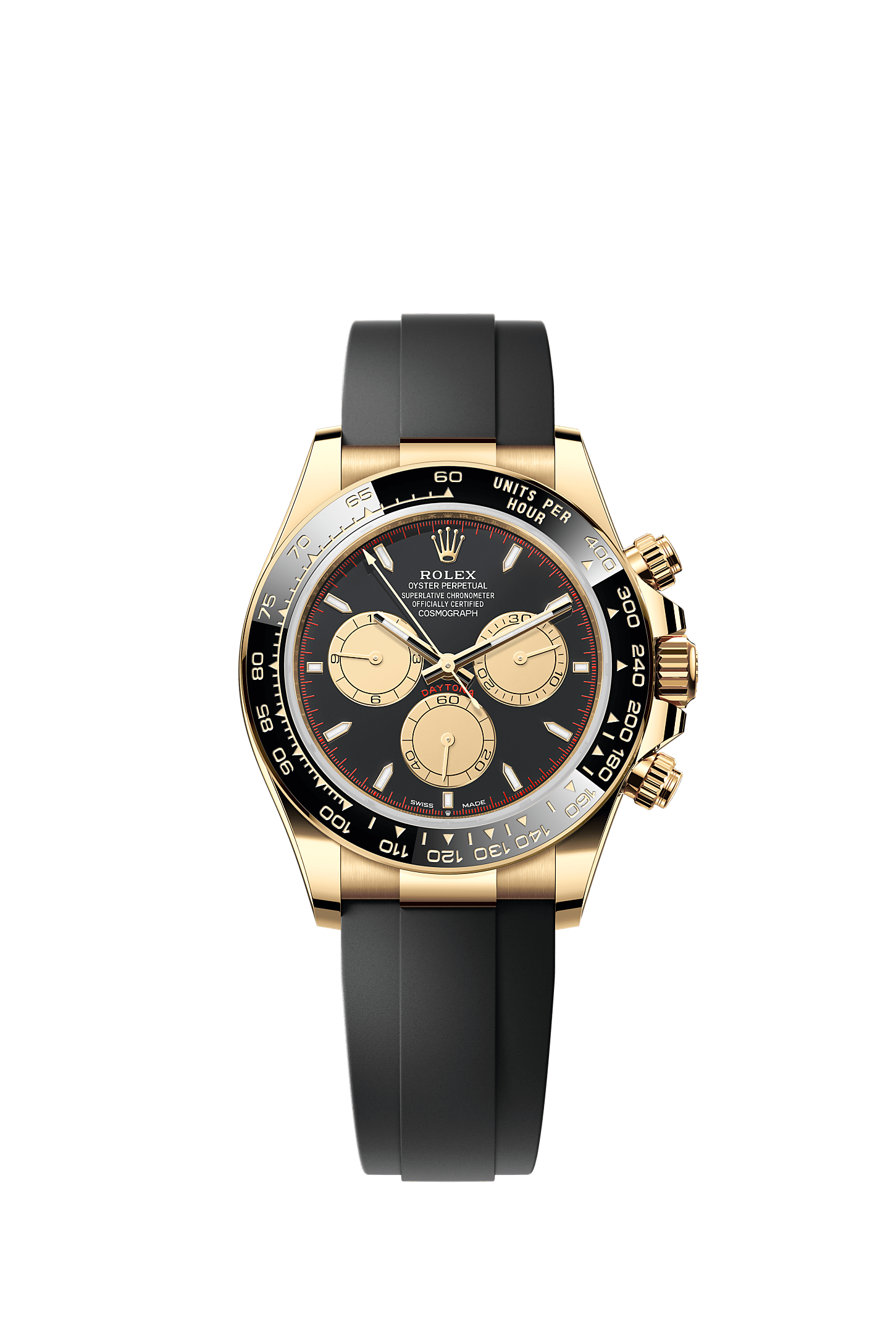 Cosmograph Daytona, Oyster, 40 mm, yellow gold, Dial : Intense black and champagne-colour, Rolex