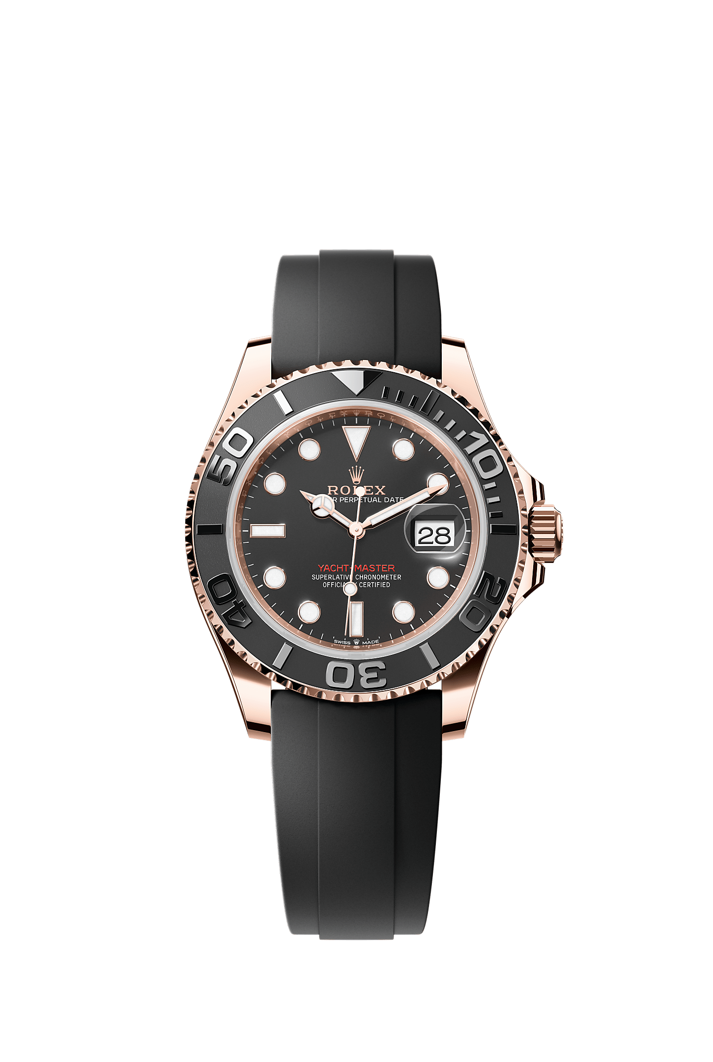 Yacht-Master 40, Oyster, 40 mm, Everose gold, Dial : Intense black, Rolex