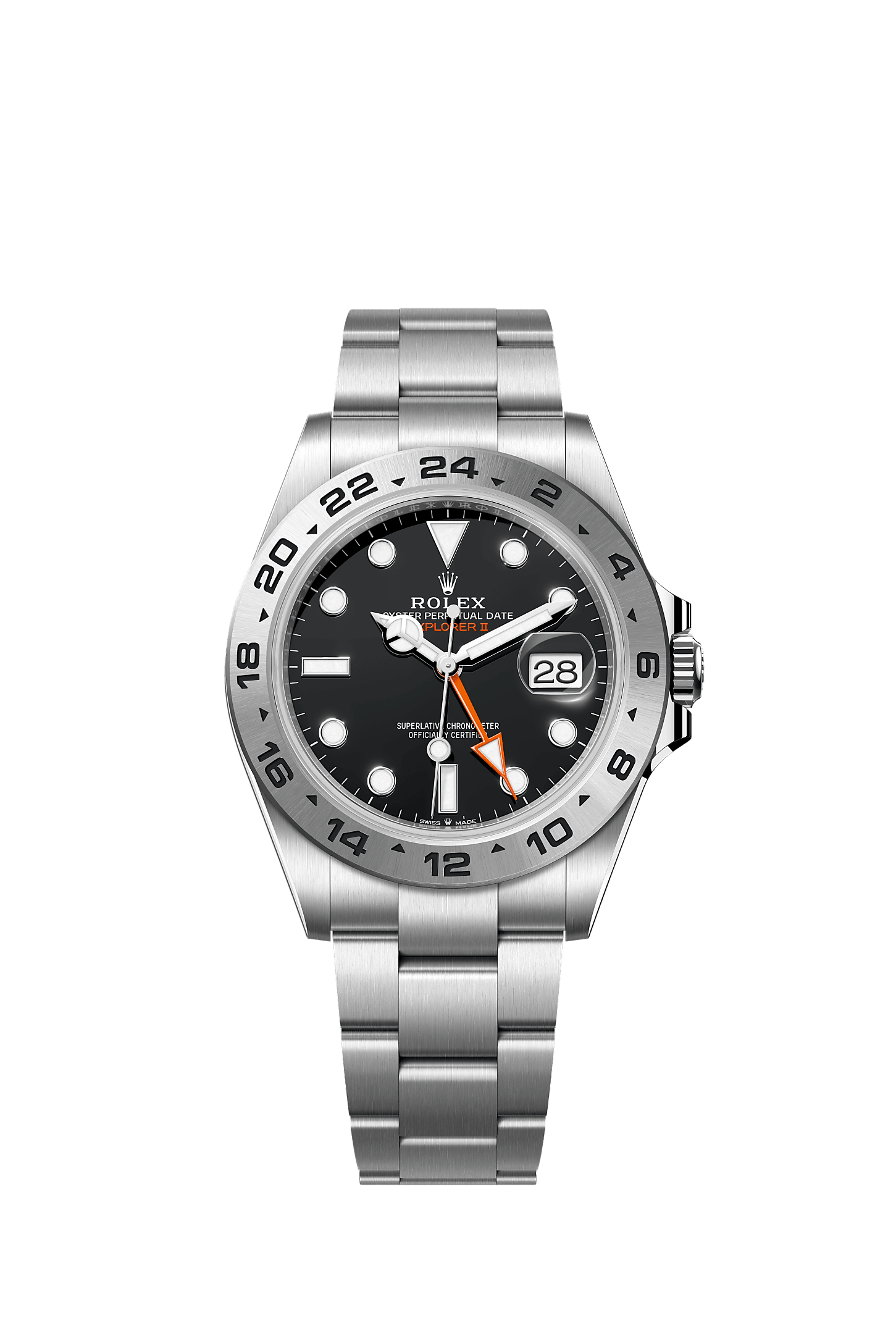 Explorer II, Oyster, 42 mm, Oystersteel, Dial : Black, Rolex