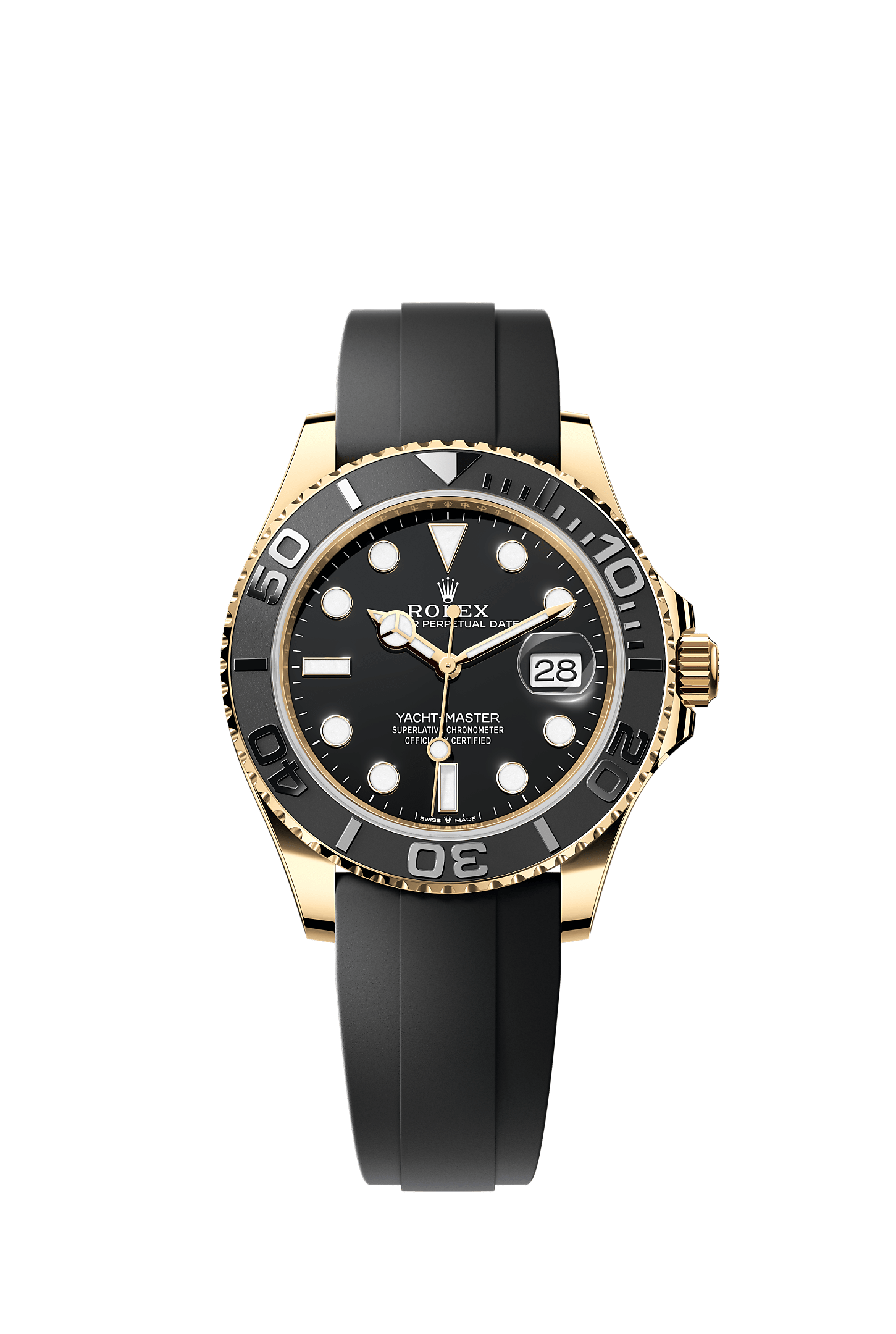 Yacht-Master 42, Oyster, 42 mm, yellow gold, Dial : Black, Rolex